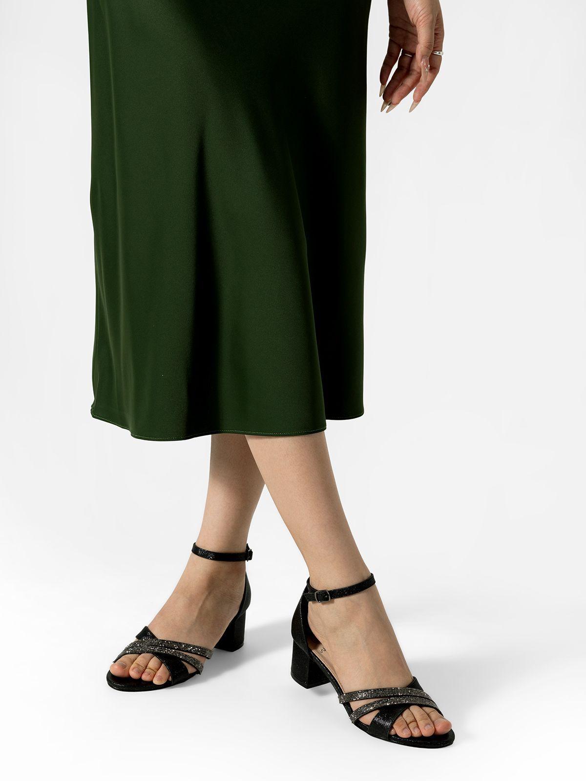 Sandalia Taco Grueso Fiesta Pedrería Mujer Weide YOU525-1