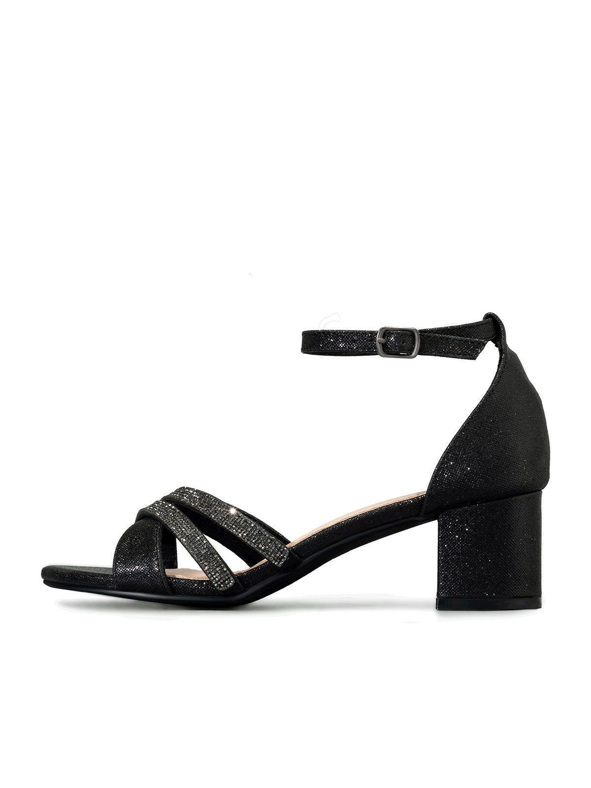 Sandalia Taco Grueso Fiesta Pedrería Mujer Weide YOU525-6