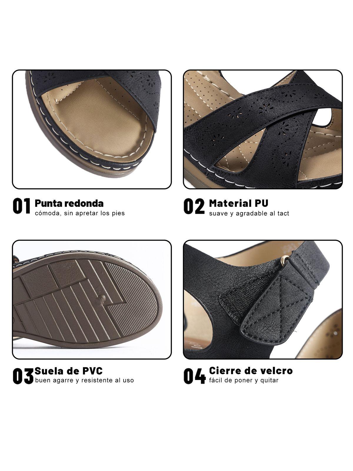 Sandalias PU Mujer Taco Cuña Weide JS83-4