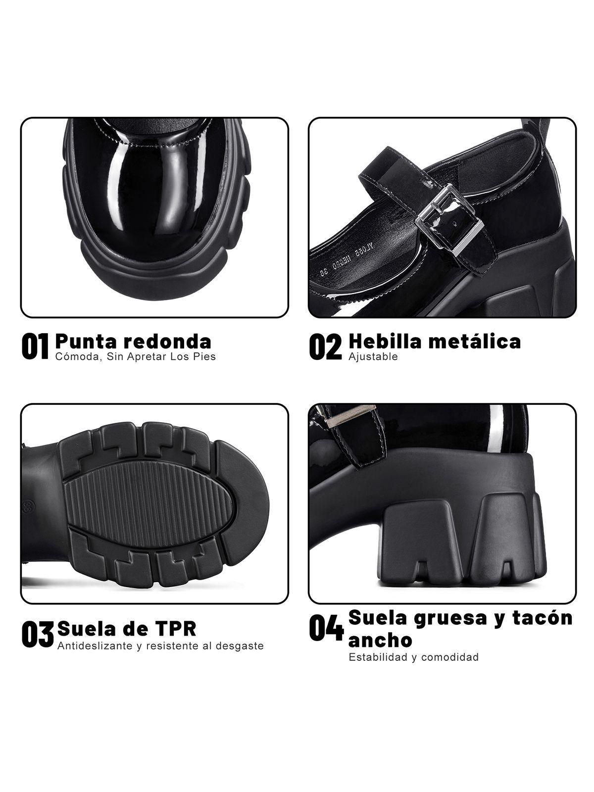 Zapato Mary Jane Tipo Escolar Plataforma Mujer Weide YL055-7