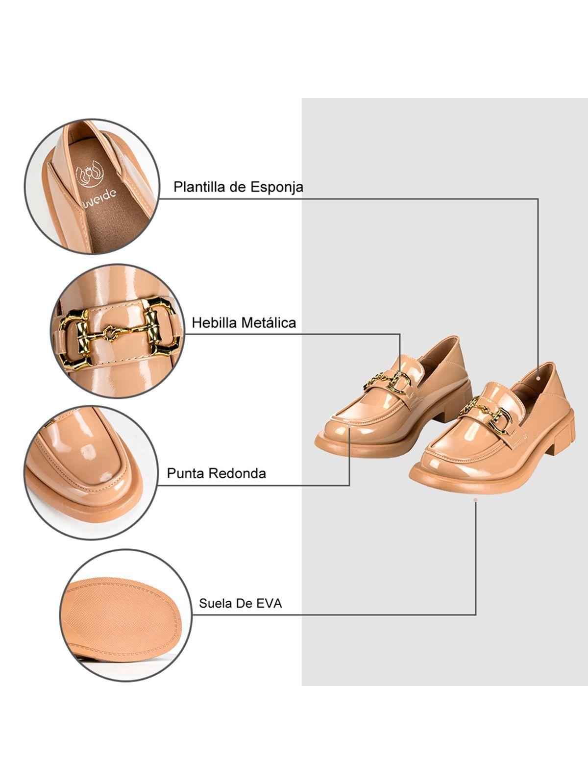 Mocasin Beige Formal Mujer Weide GH86-6