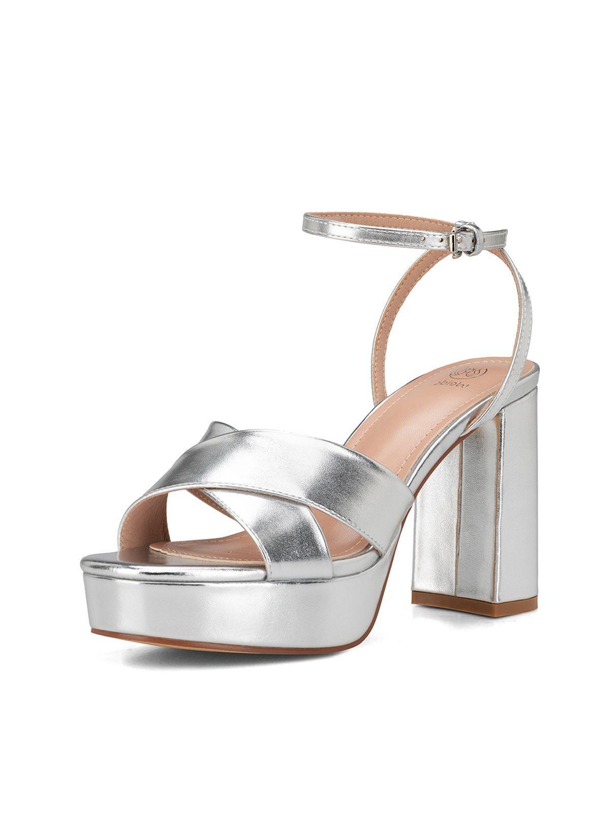 Sandalia Plataforma Plateado Fiesta YJ26 Weide-0