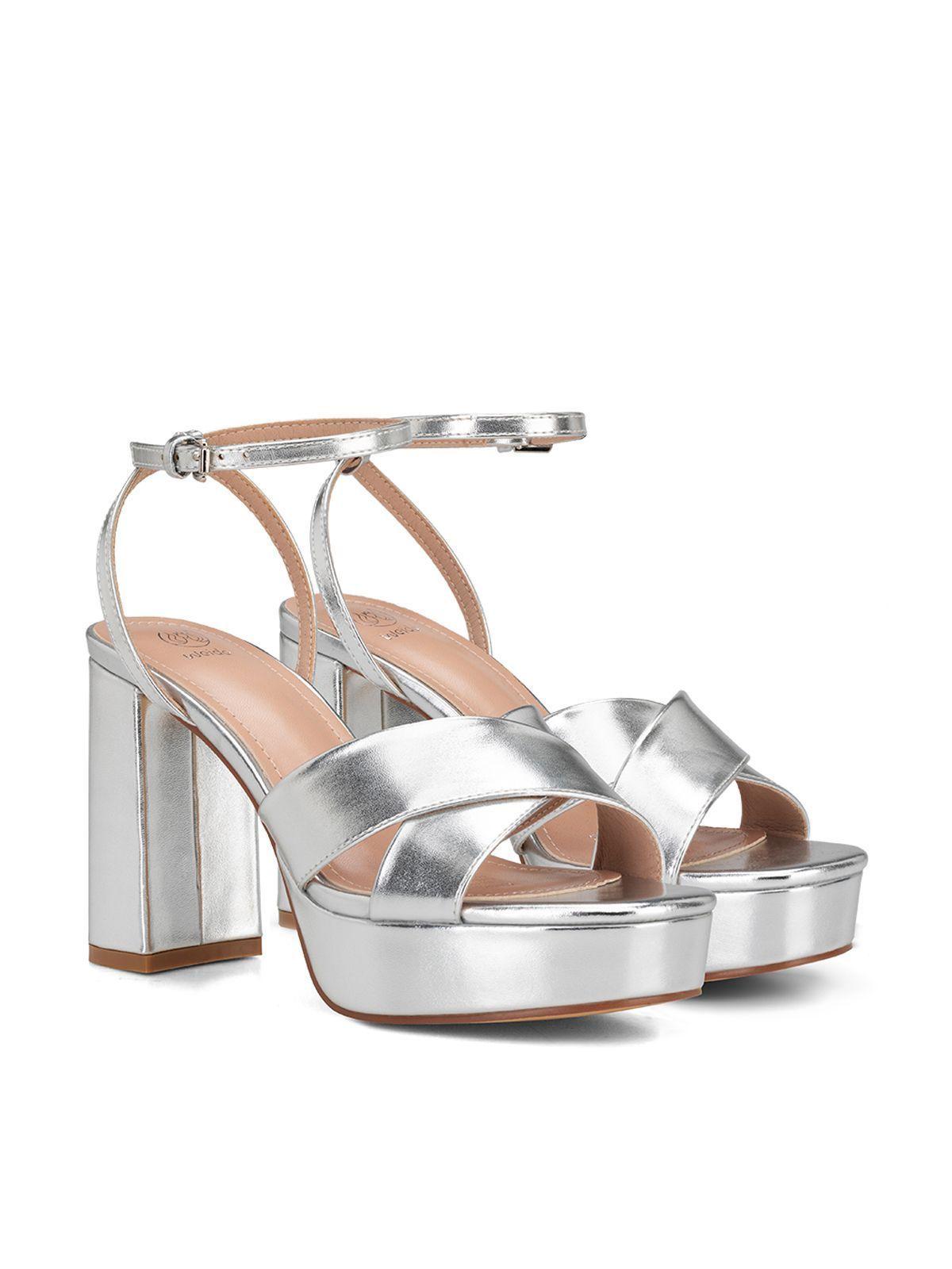 Sandalia Plataforma Plateado Fiesta YJ26 Weide-2