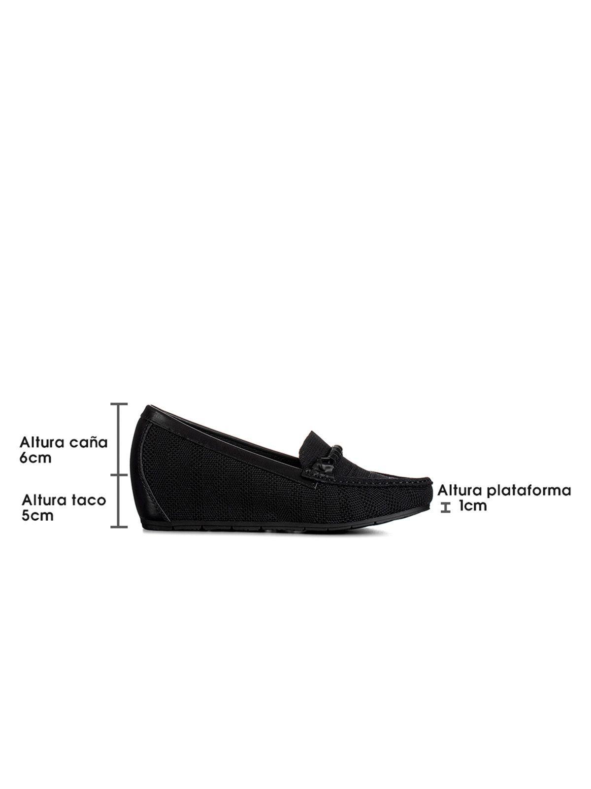 Mocasin Negro Casual Mujer Weide GH117-5