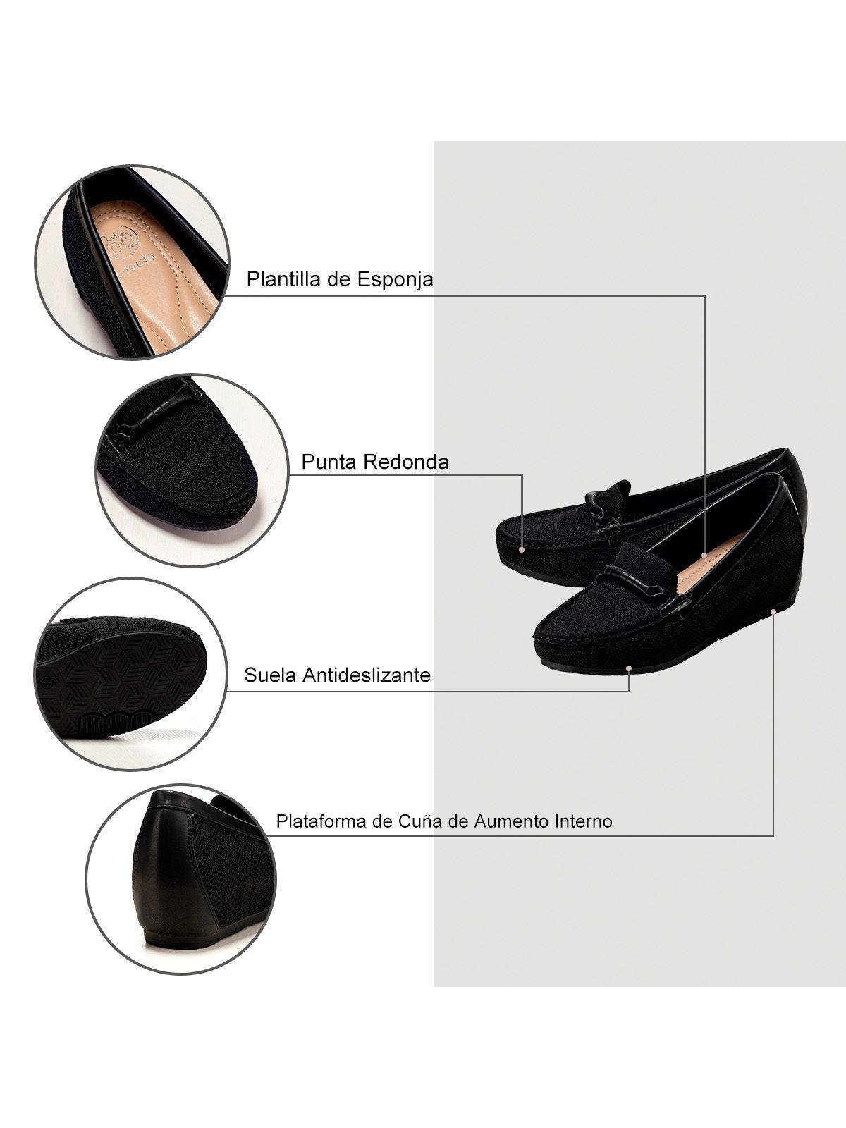 Mocasin Negro Casual Mujer Weide GH117-6