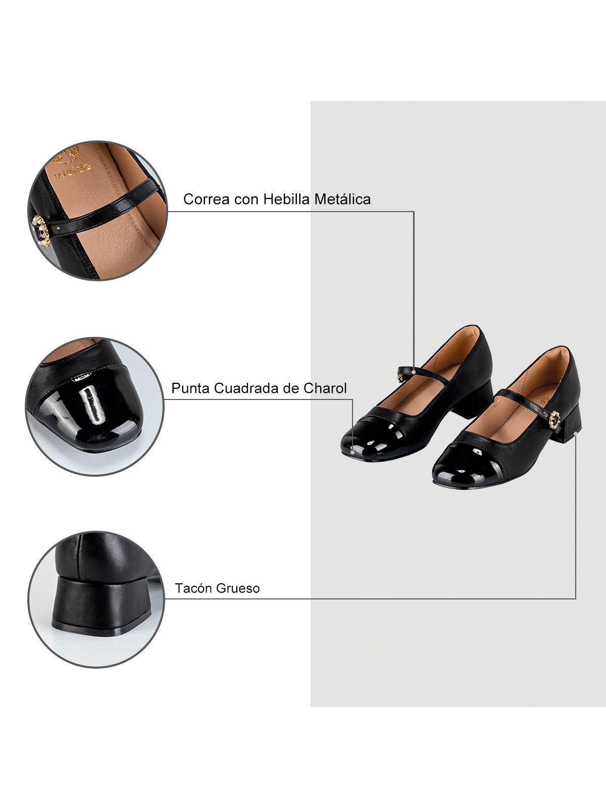 Zapatos Taco Negro Weide YL63-6