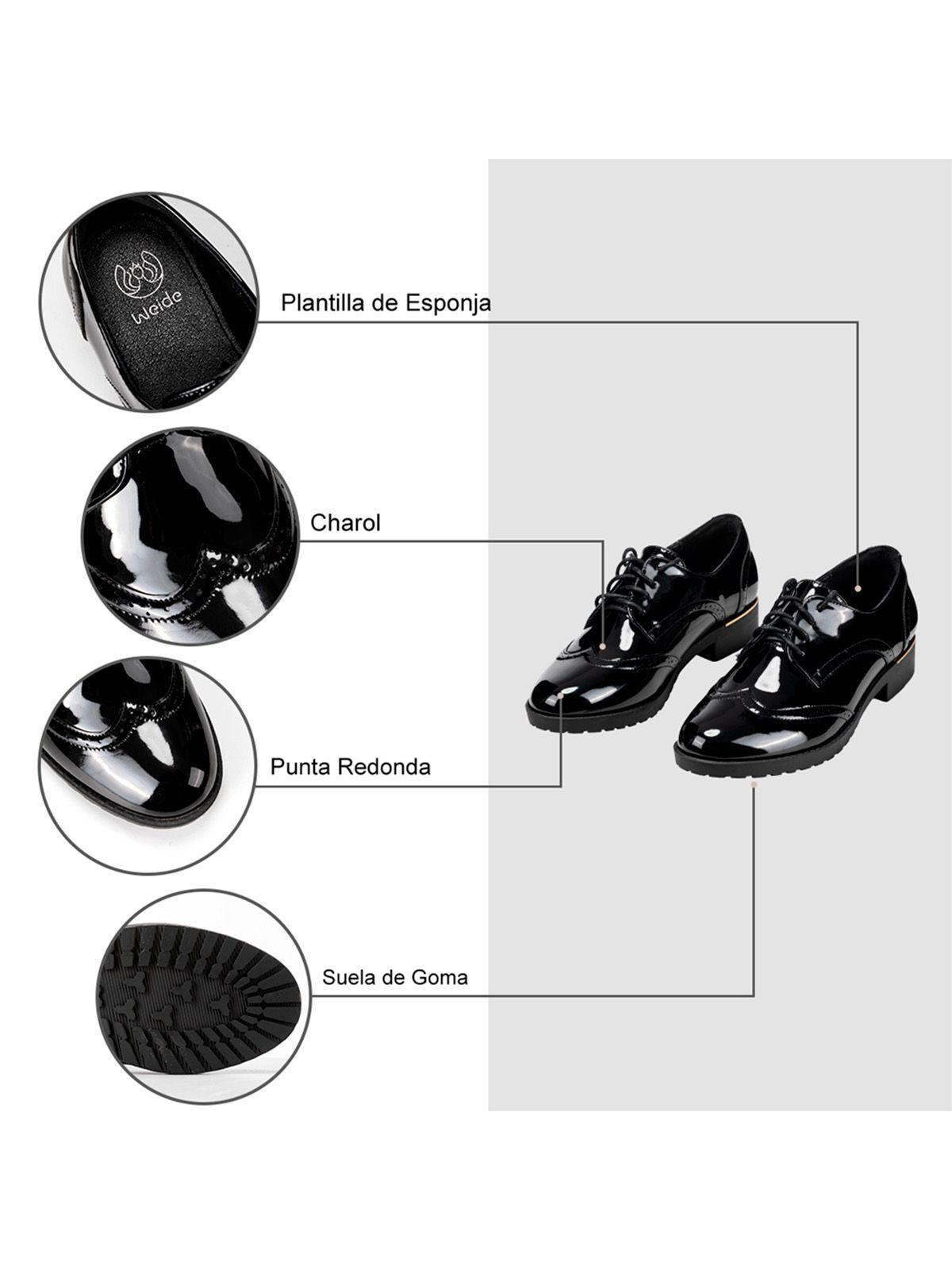 Mocasin Negro Formal Mujer Weide JN50-5
