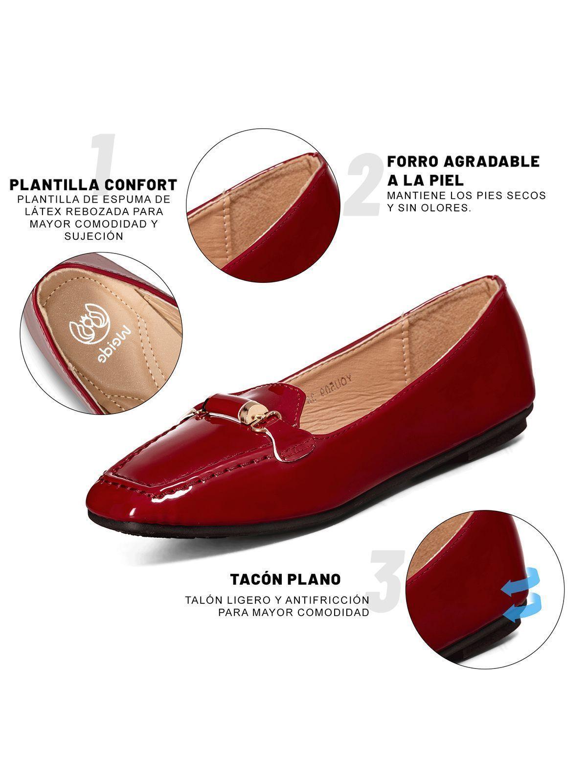 Mocasin Casual Mujer Vintage Charol Plano Weide YOU509-7
