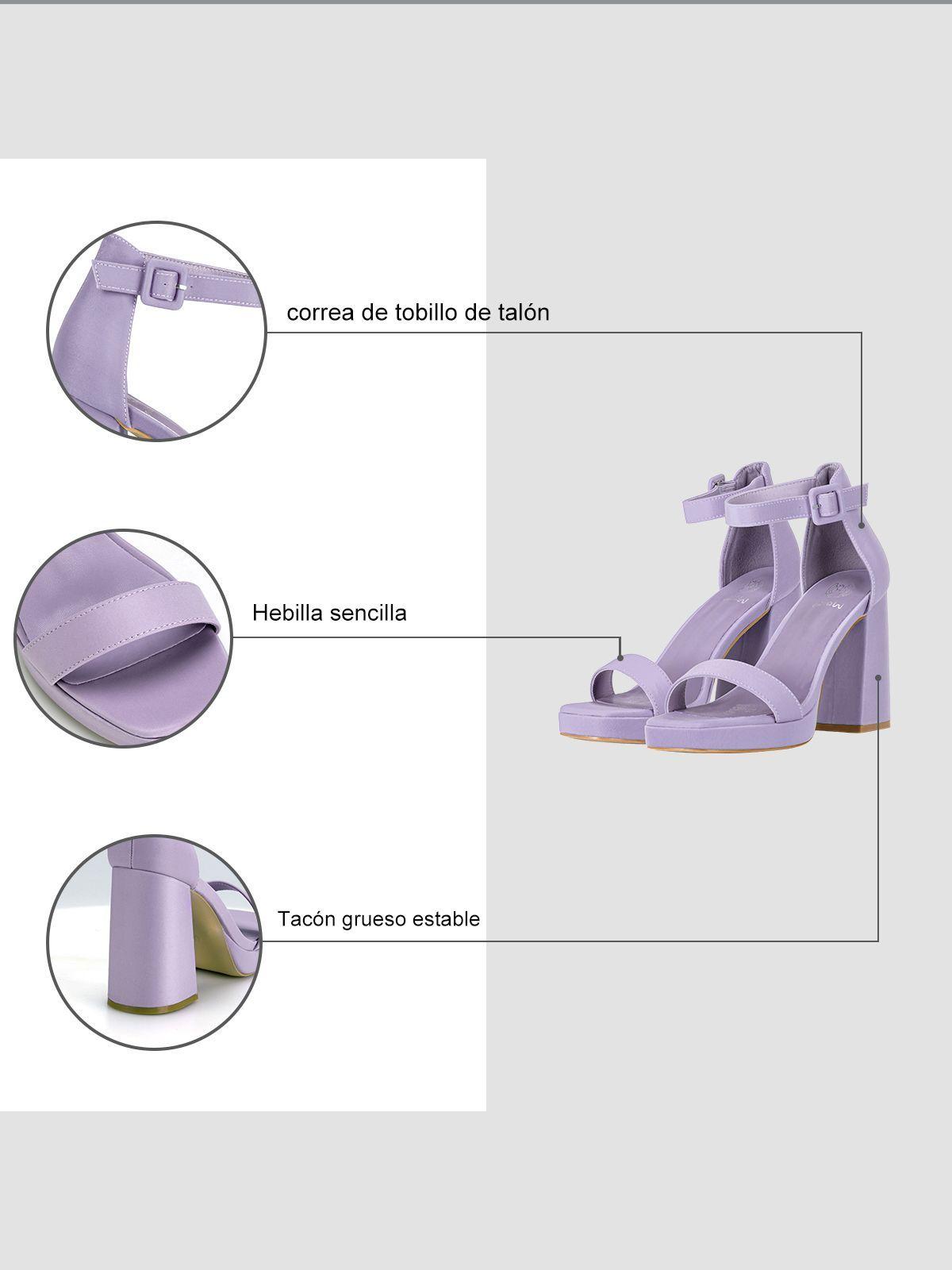 Sandalia Taco  Morado Fiesta GH97 Weide-5