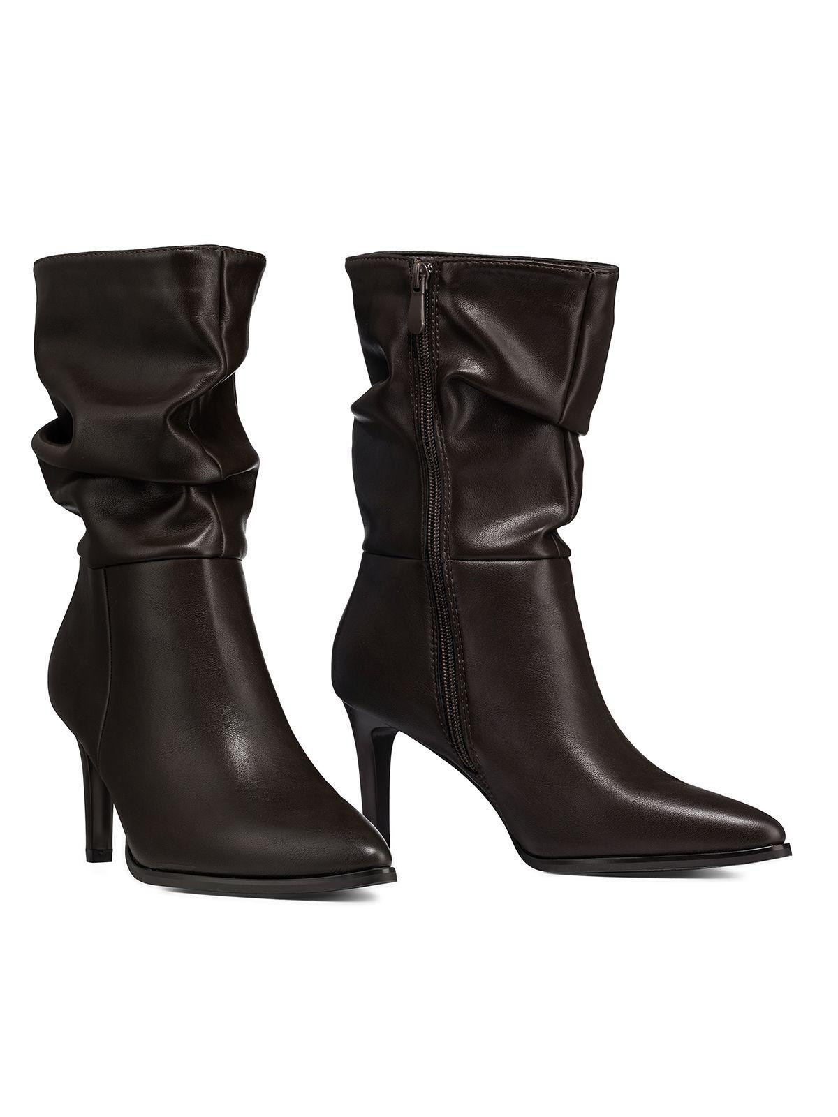 Botín Taco Alto Mujer Urbano PU Weide QBM26-3