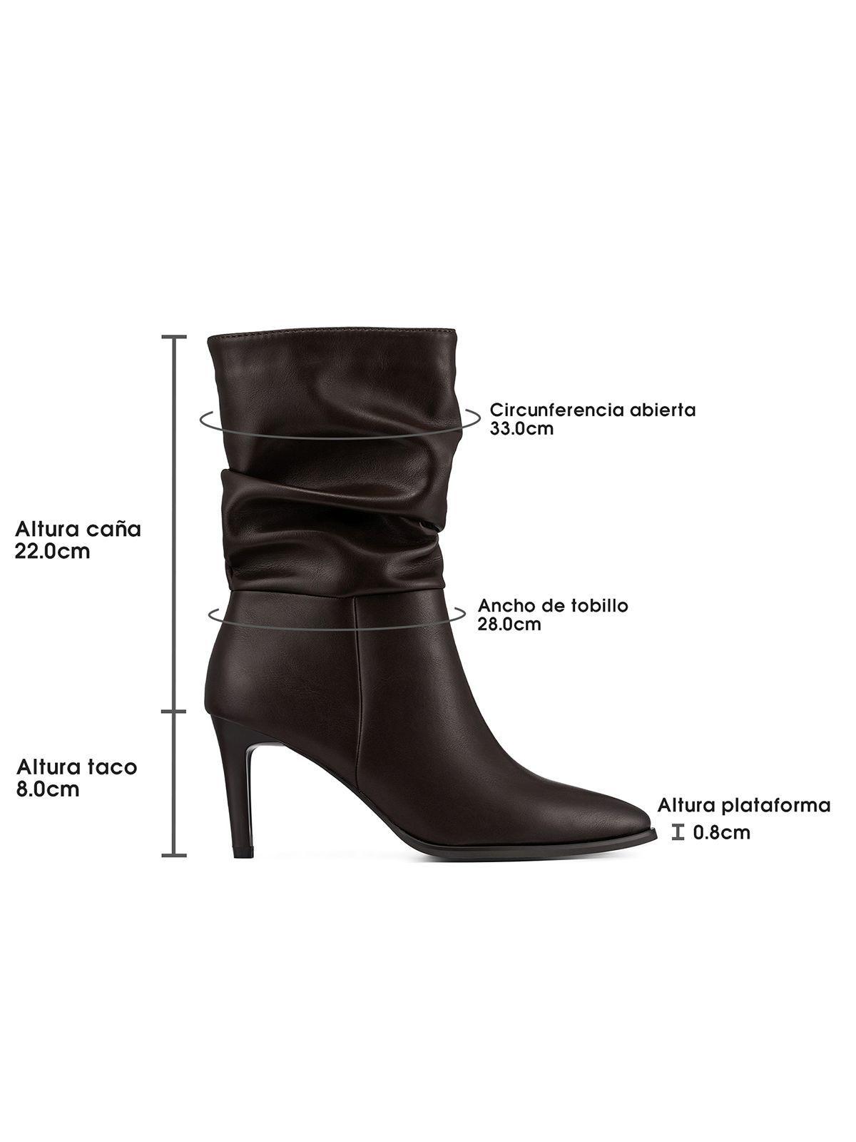 Botín Taco Alto Mujer Urbano PU Weide QBM26-5