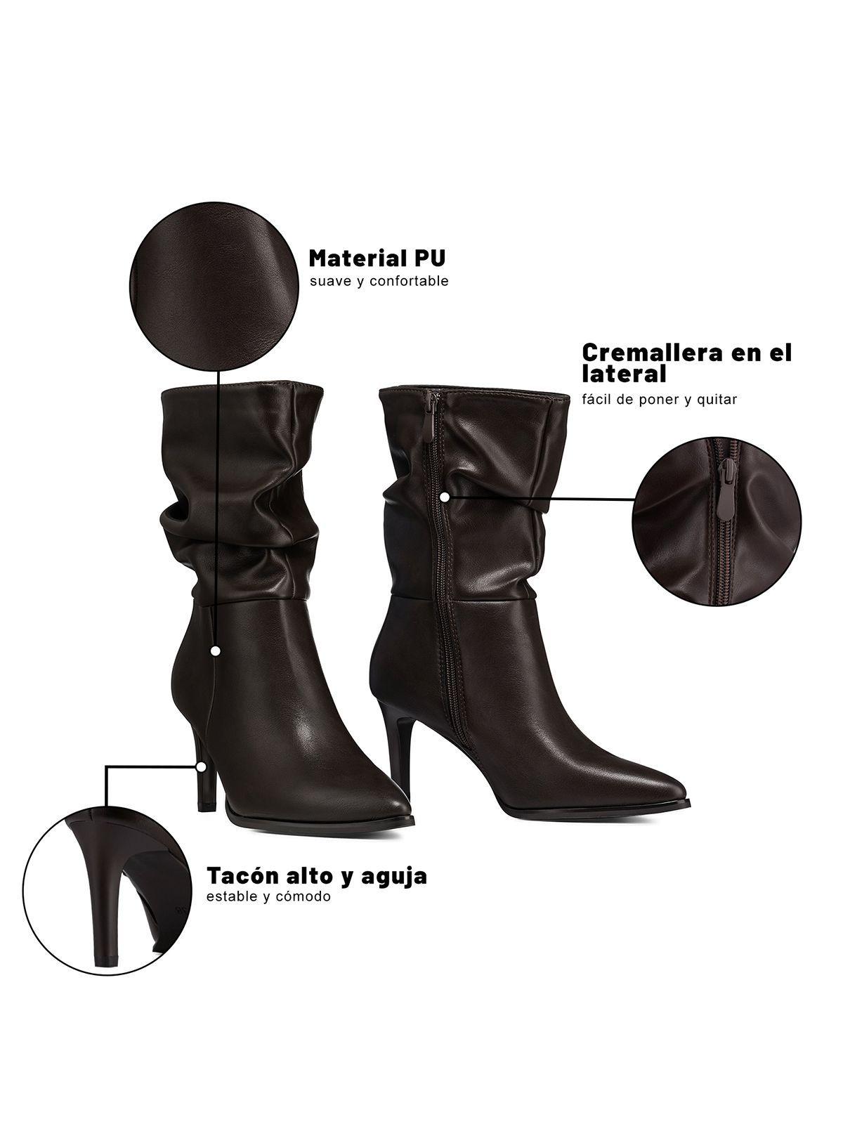 Botín Taco Alto Mujer Urbano PU Weide QBM26-6