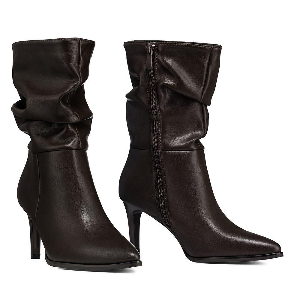 Botín Taco Alto Mujer Urbano PU Weide QBM26-4