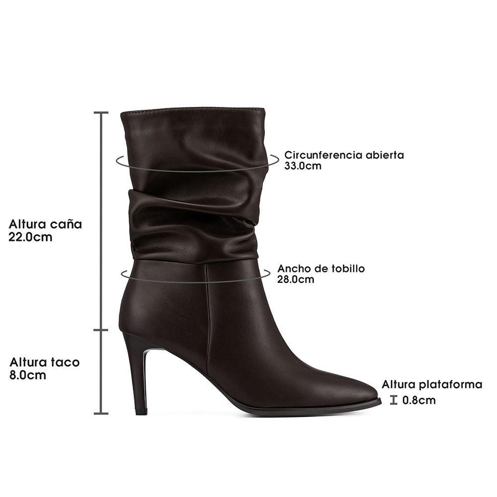 Botín Taco Alto Mujer Urbano PU Weide QBM26-6