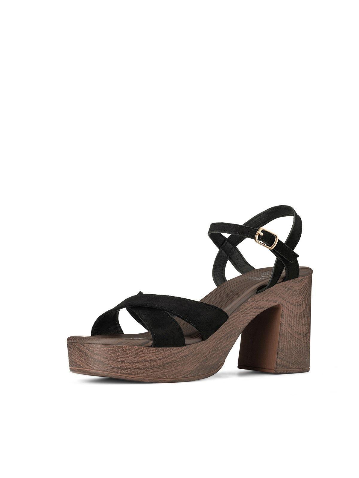 Sandalias PU Textil Mujer Cuadrado Weide YQ05-0