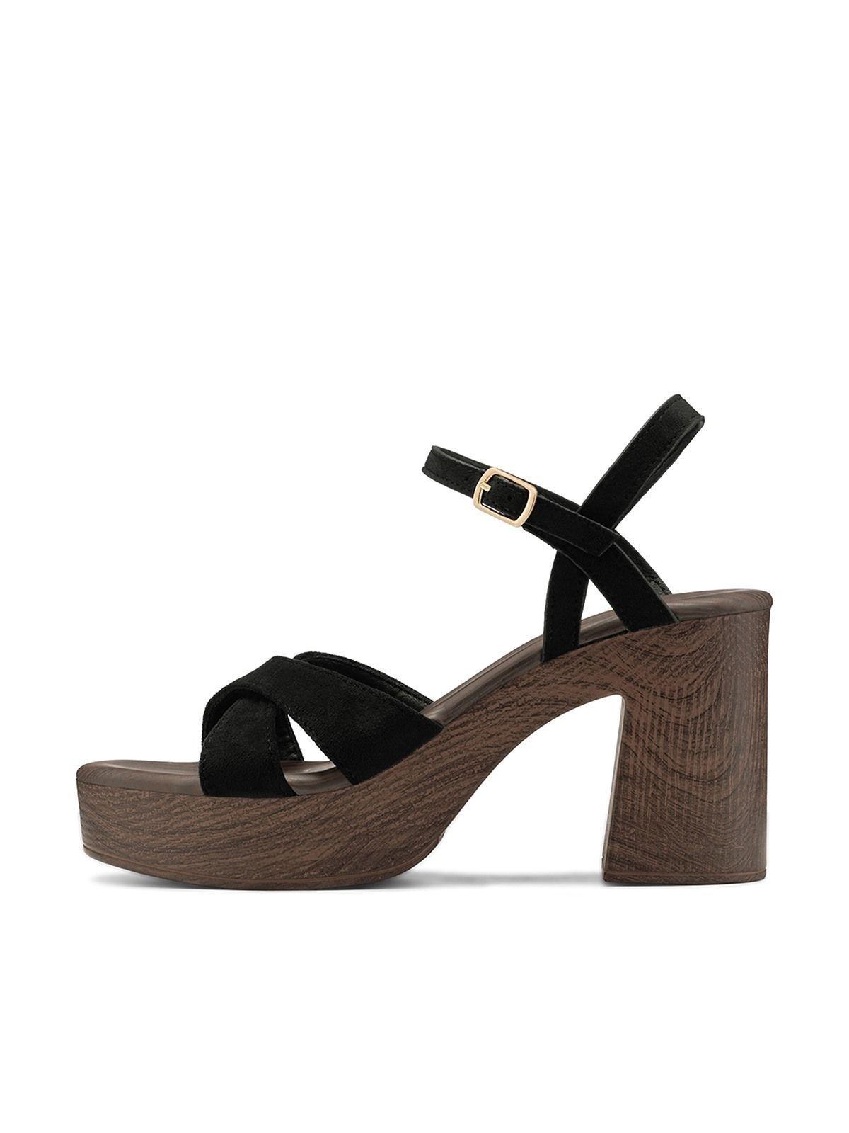 Sandalias PU Textil Mujer Cuadrado Weide YQ05-1