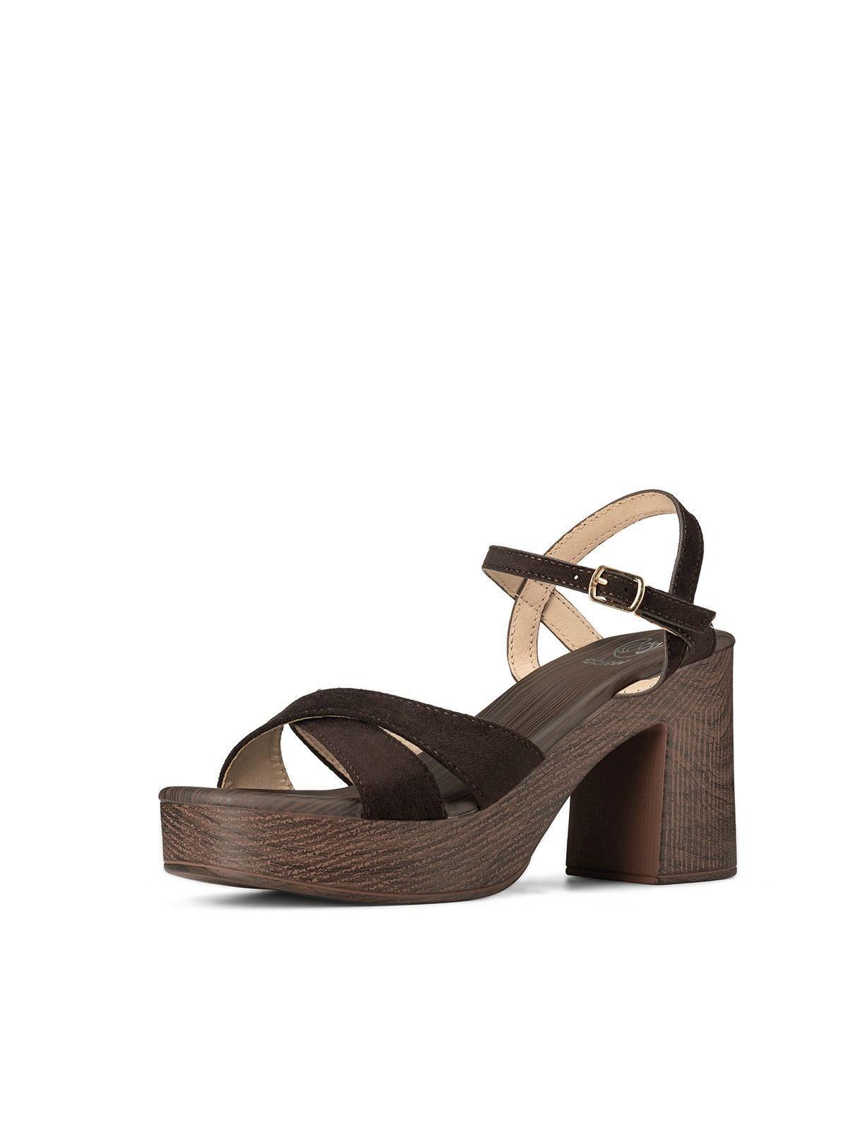 Sandalias PU Textil Mujer Cuadrado Weide YQ05-0