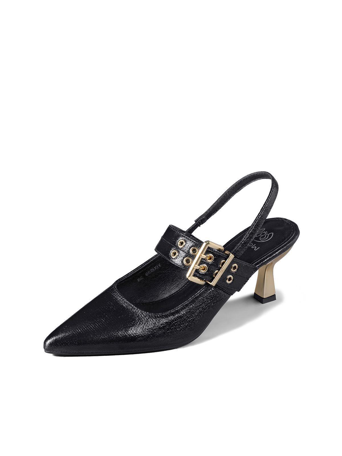 Zapato Taco Talón abierto Hebilla Mujer Weide YOU539-0