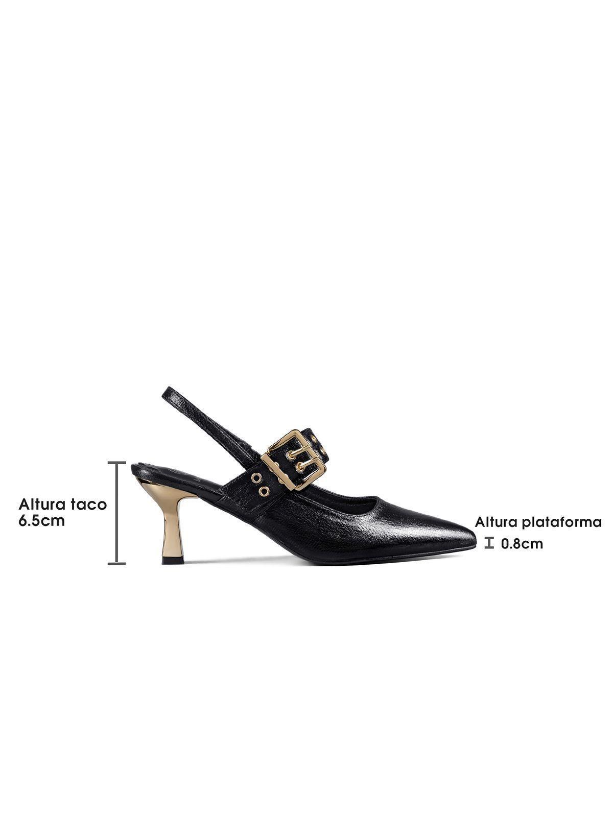 Zapato Taco Talón abierto Hebilla Mujer Weide YOU539-6