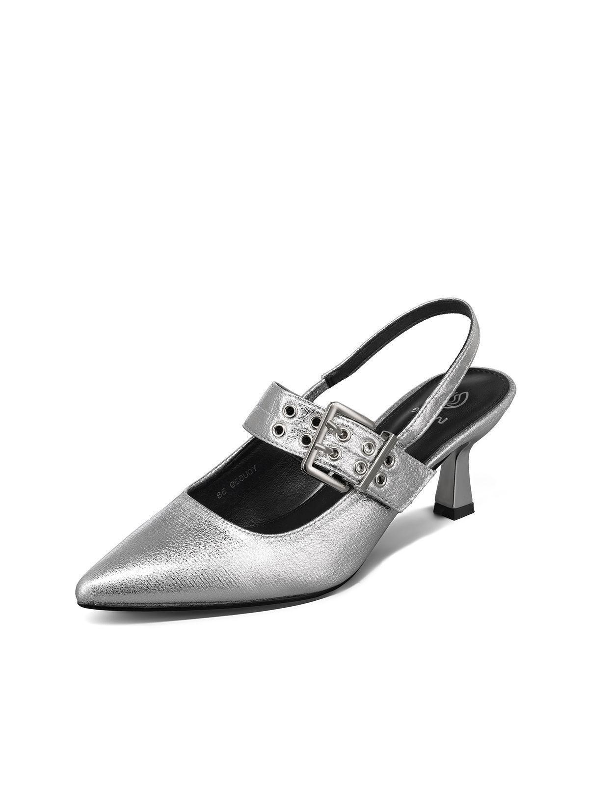 Zapato Taco Talón abierto Hebilla Mujer Weide YOU539-0