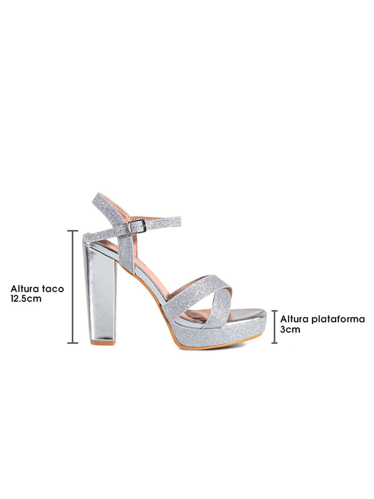 Sandalia Taco Alto Plateado Fiesta YOU225 Weide-5