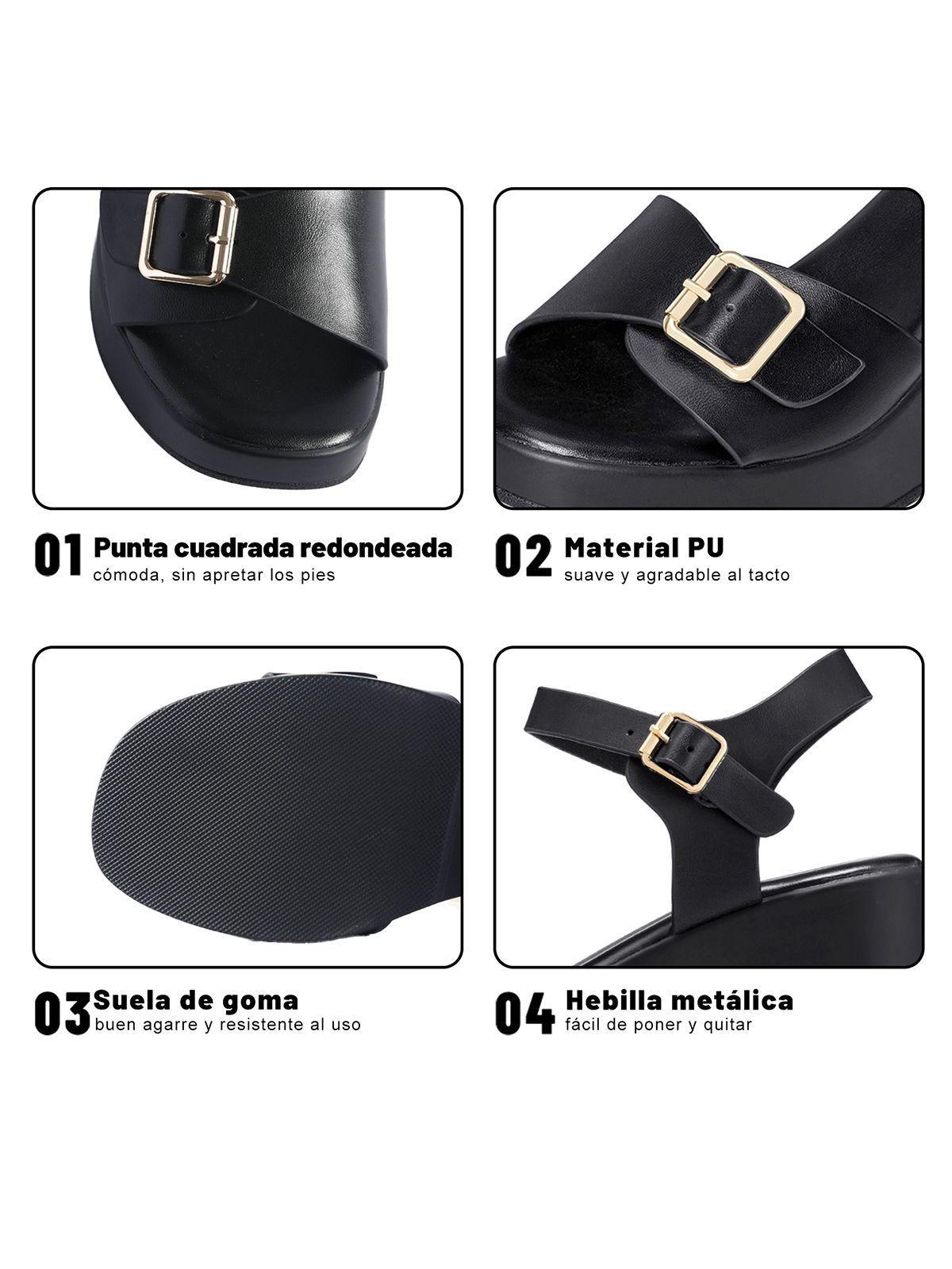 Sandalias PU Mujer Cuadrado Weide YL059-4