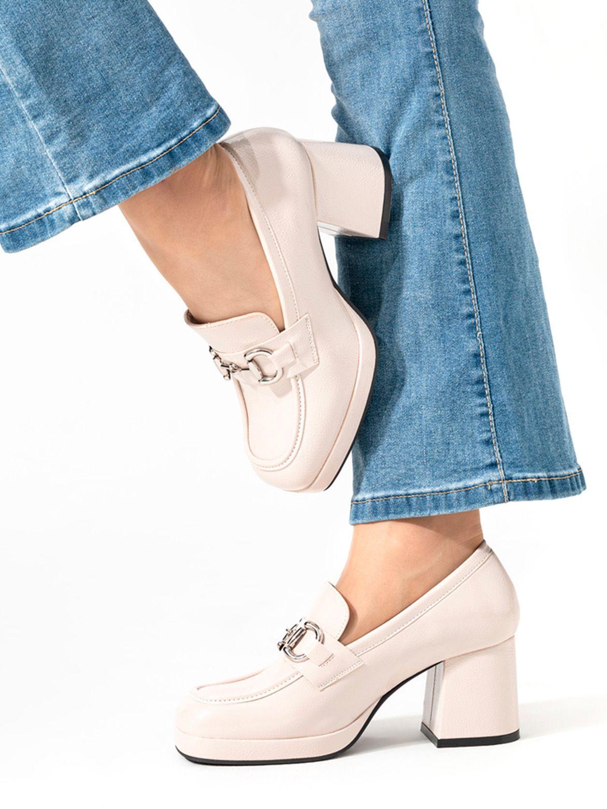 Mocasin Beige Casual Mujer Weide RQ72-1