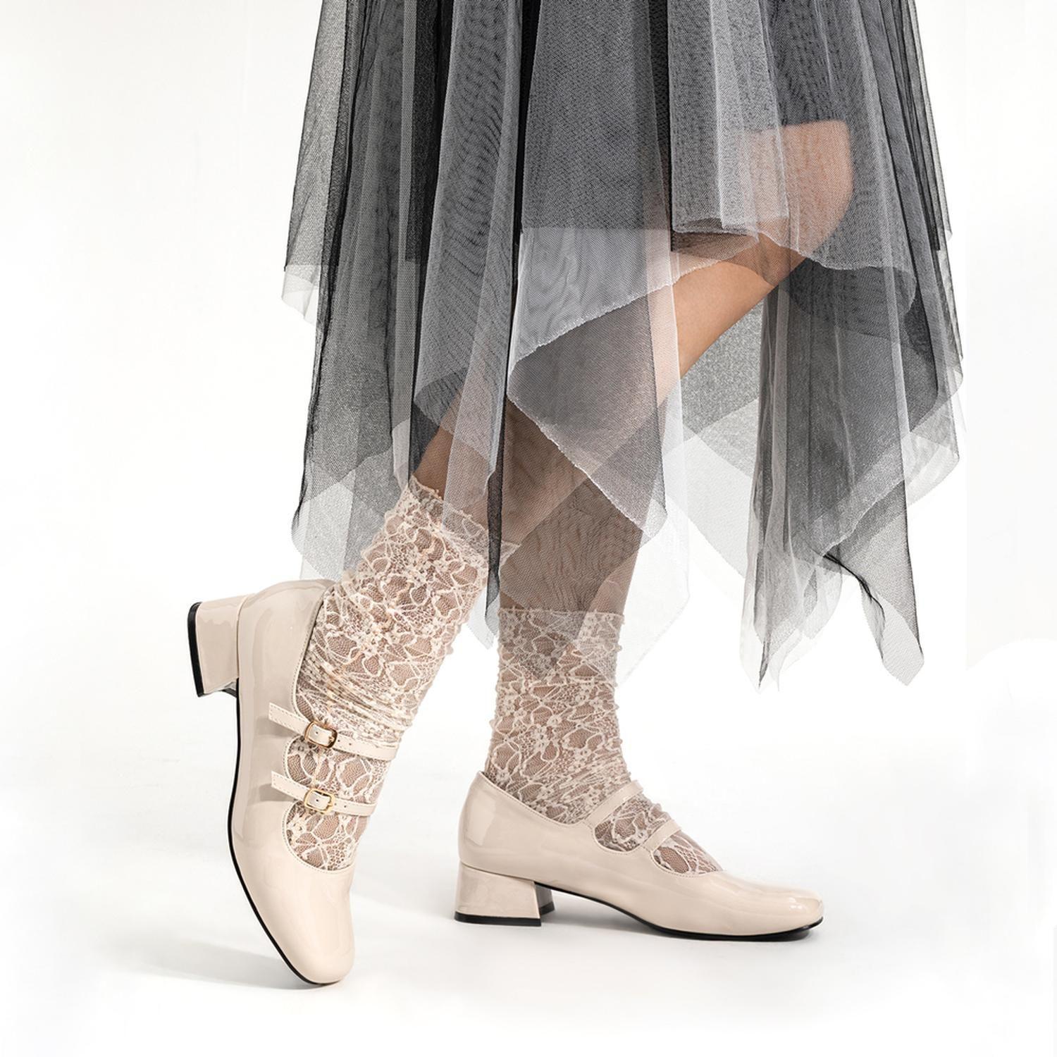 Zapatos Taco Beige Weide YL66-1