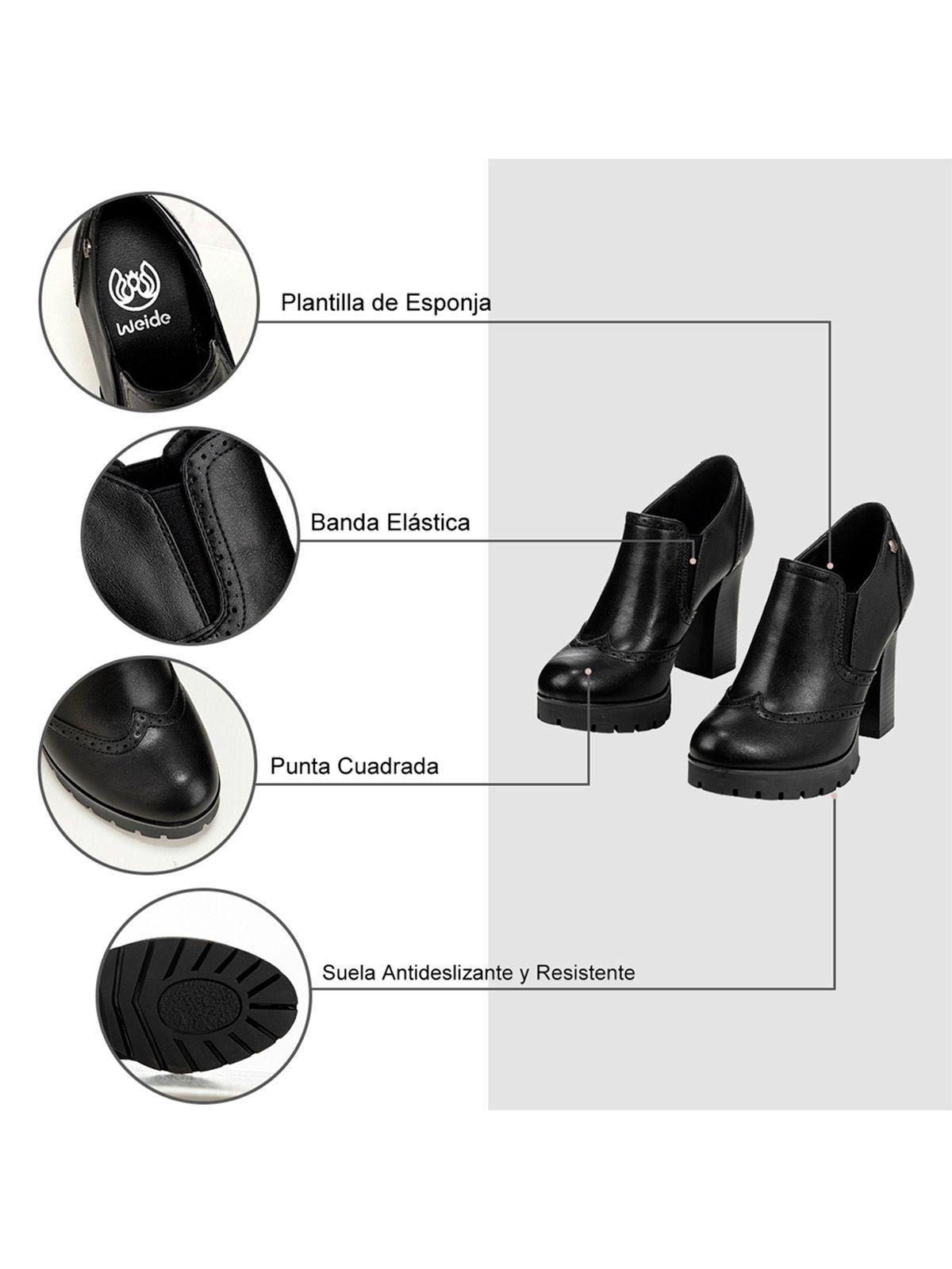 Botin Negro Casual Mujer Weide RQ73-6