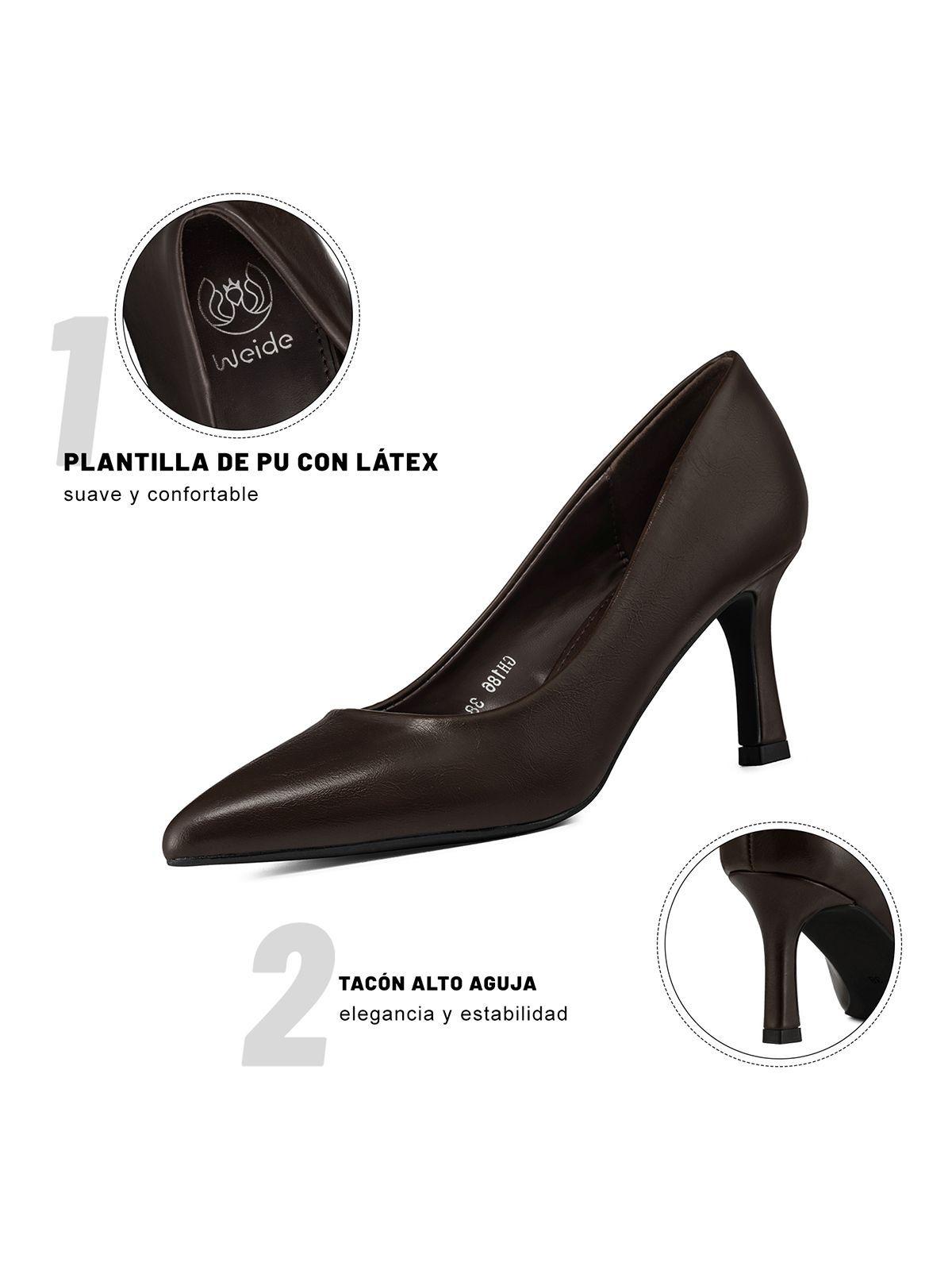 Zapato Taco Alto Mujer Formal PU Weide GH186-7