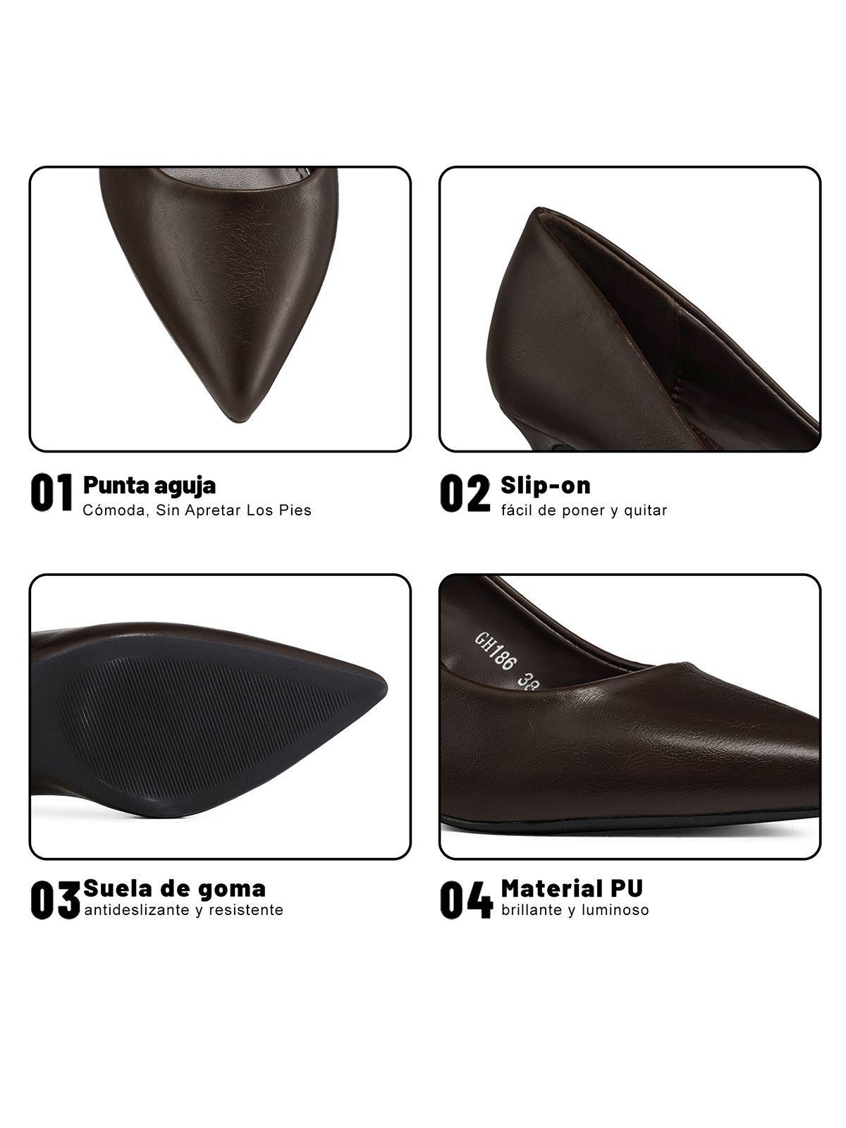 Zapato Taco Alto Mujer Formal PU Weide GH186-8