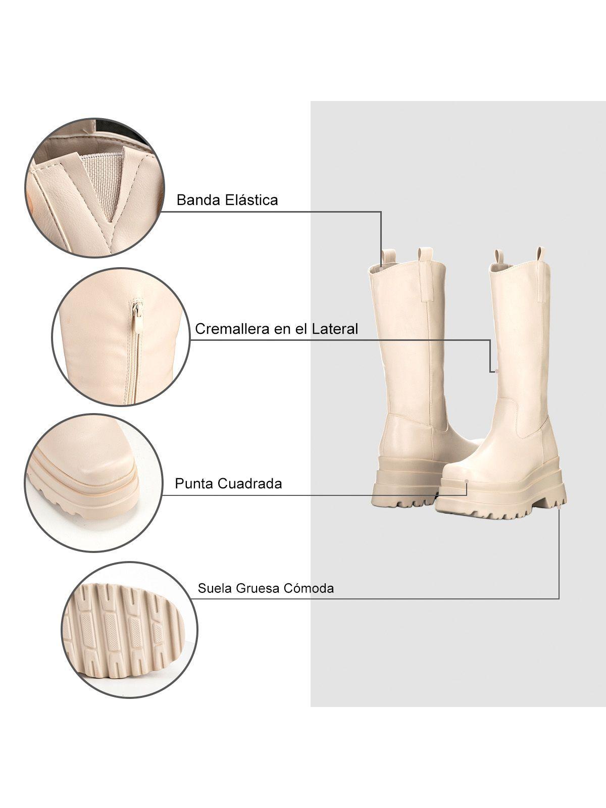 Bota Beige Casual Mujer Weide CZY580-6