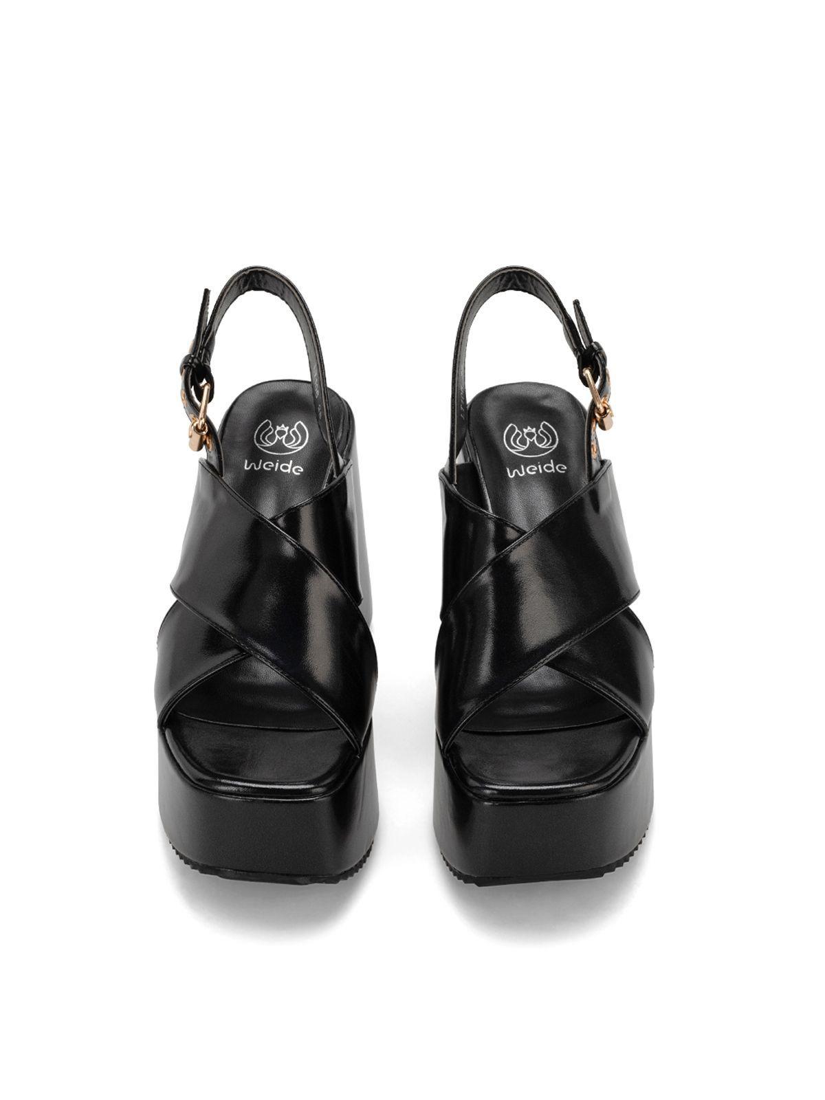 Sandalia Plataforma Negro Fiesta LT106 Weide-2