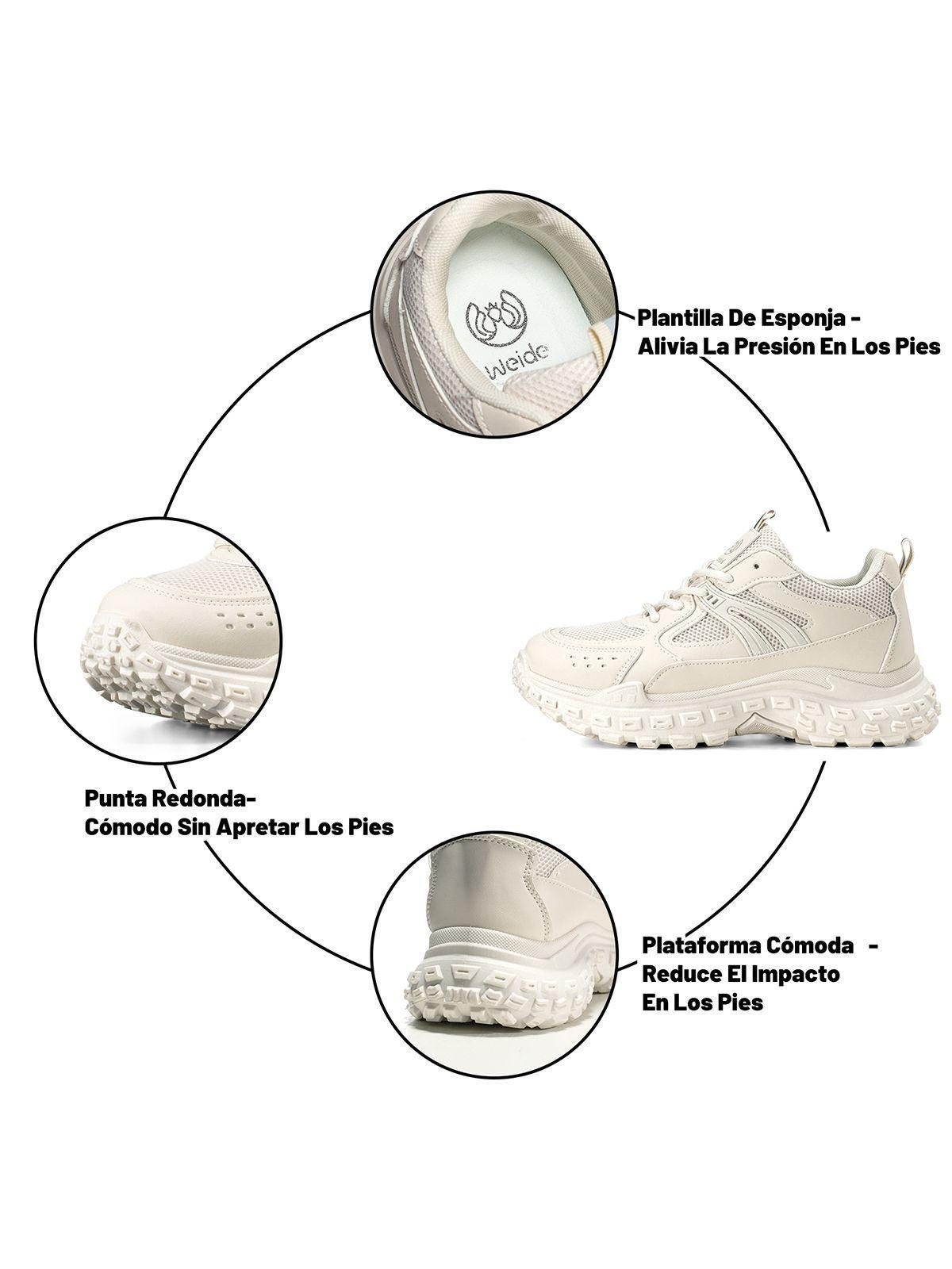 Zapatillas Beige Casual Mujer Weide SL03-6