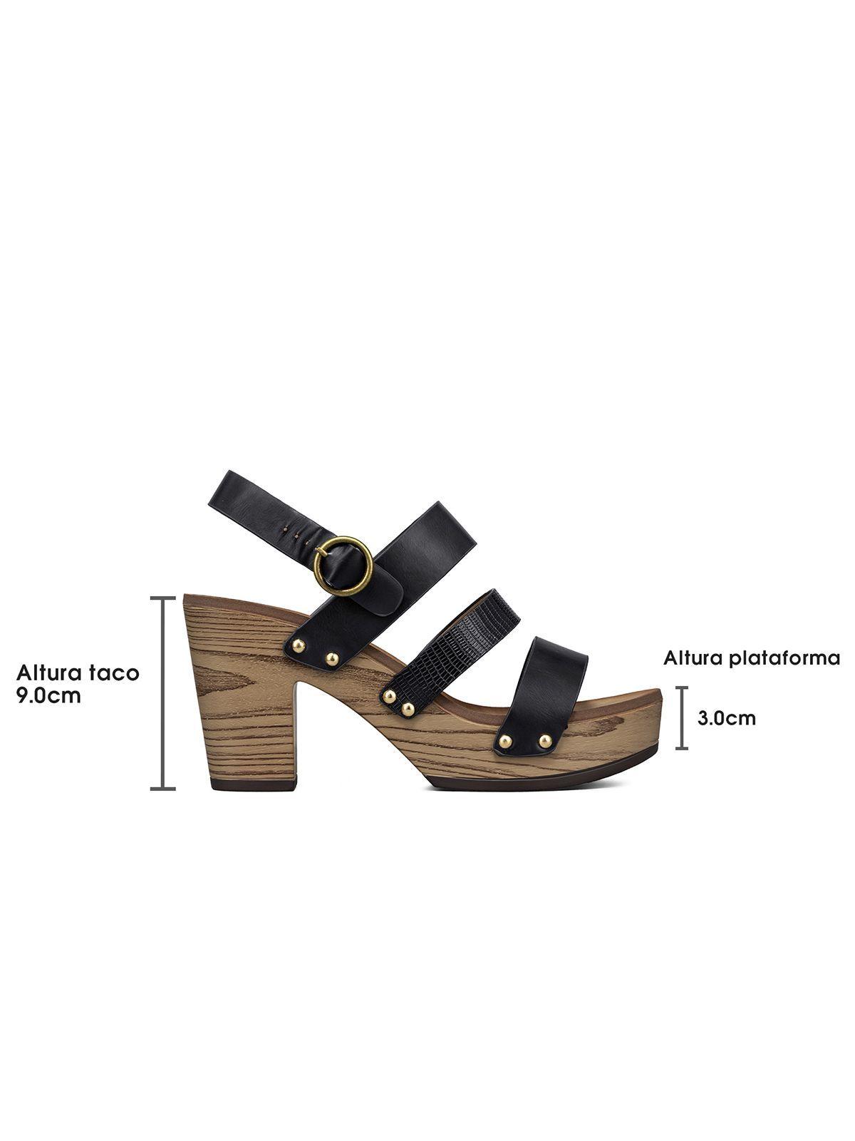 Sandalia Vintage Casual Taco Grueso Mujer Weide JS82-5