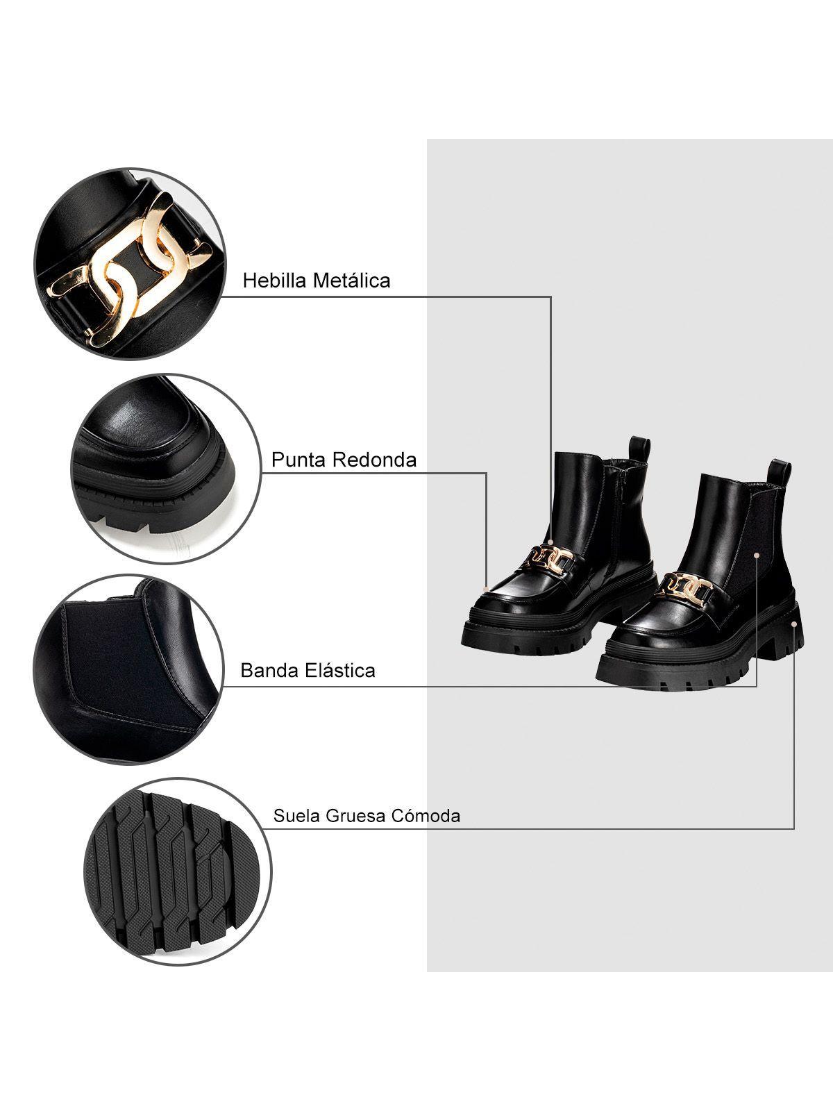 Botin Negro Casual Mujer Weide HX305-7