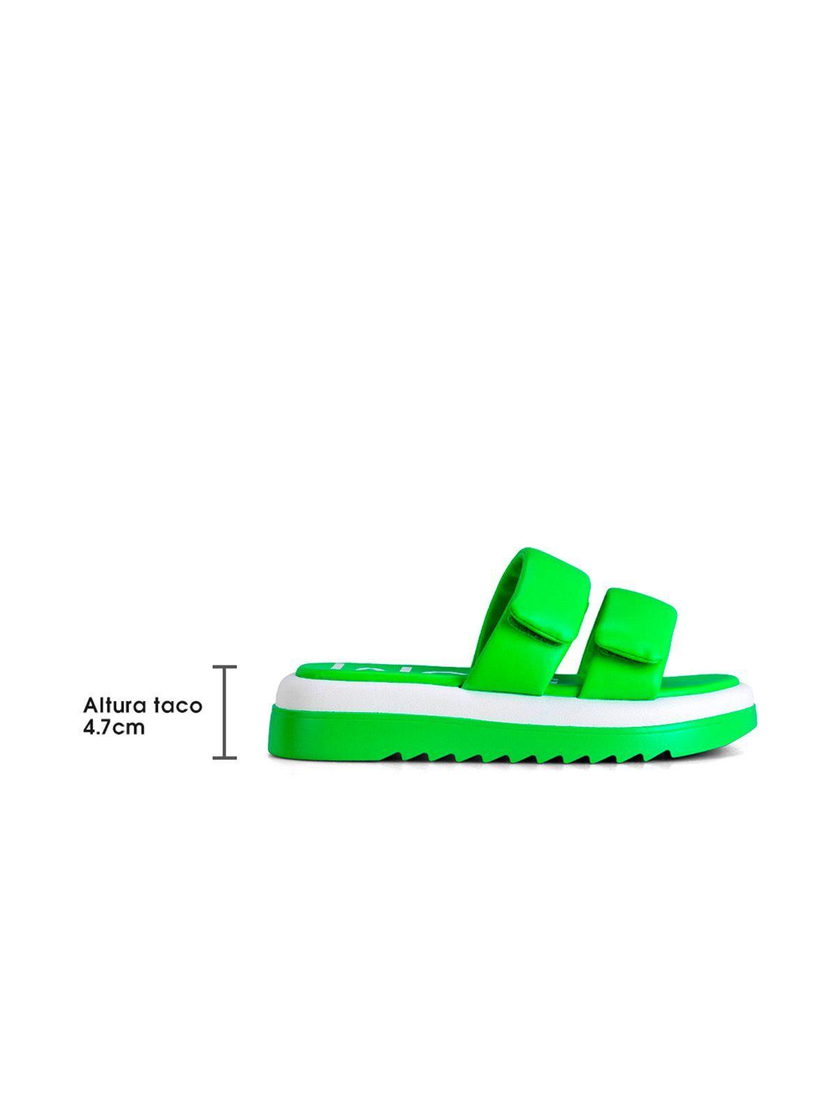 Sandalia Plataforma Verde Casual GH99 Weide-4