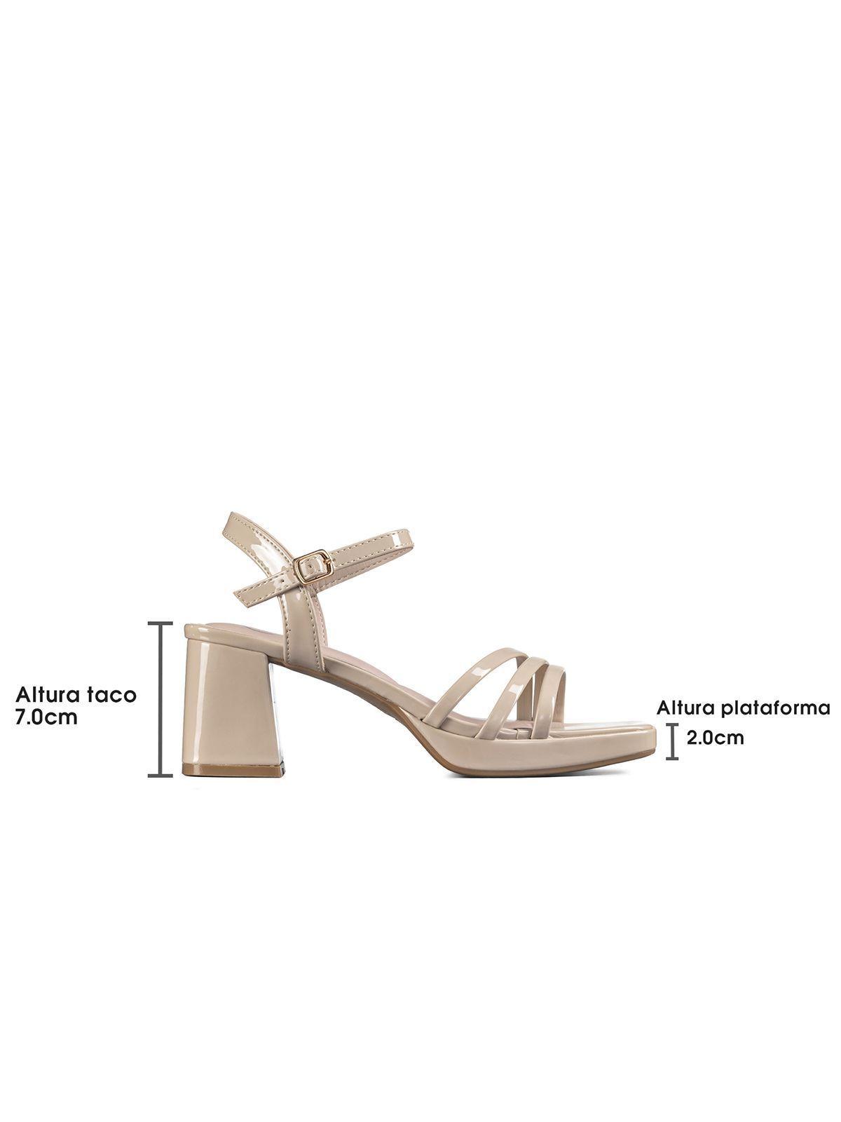 SandaliaTaco Grueso Simil Charol Mujer Weide YOU531-4