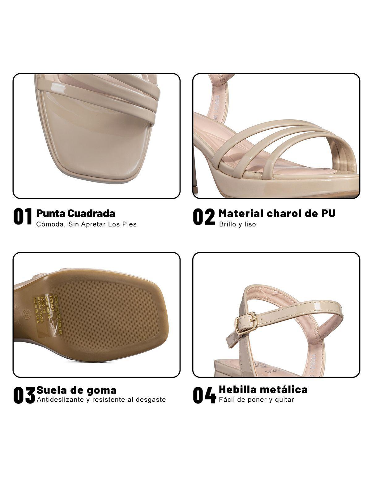 SandaliaTaco Grueso Simil Charol Mujer Weide YOU531-5