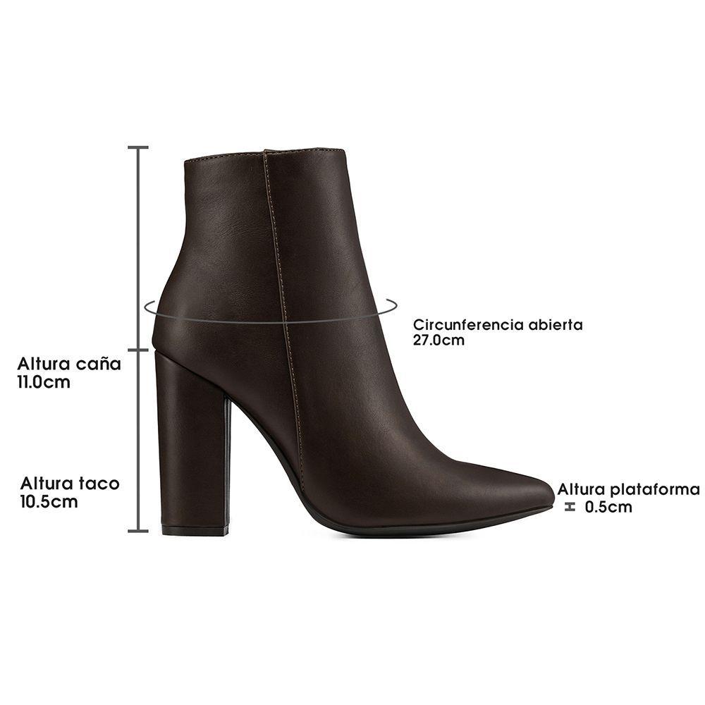 Botín Taco Alto Mujer Casual PU Weide CZY655-7