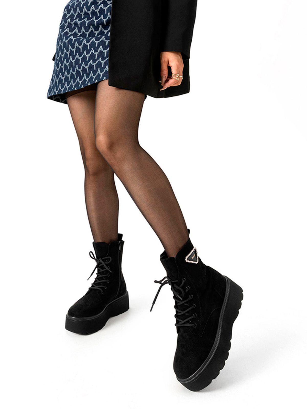 Botin Negro Casual Mujer Weide ZS39-1-1