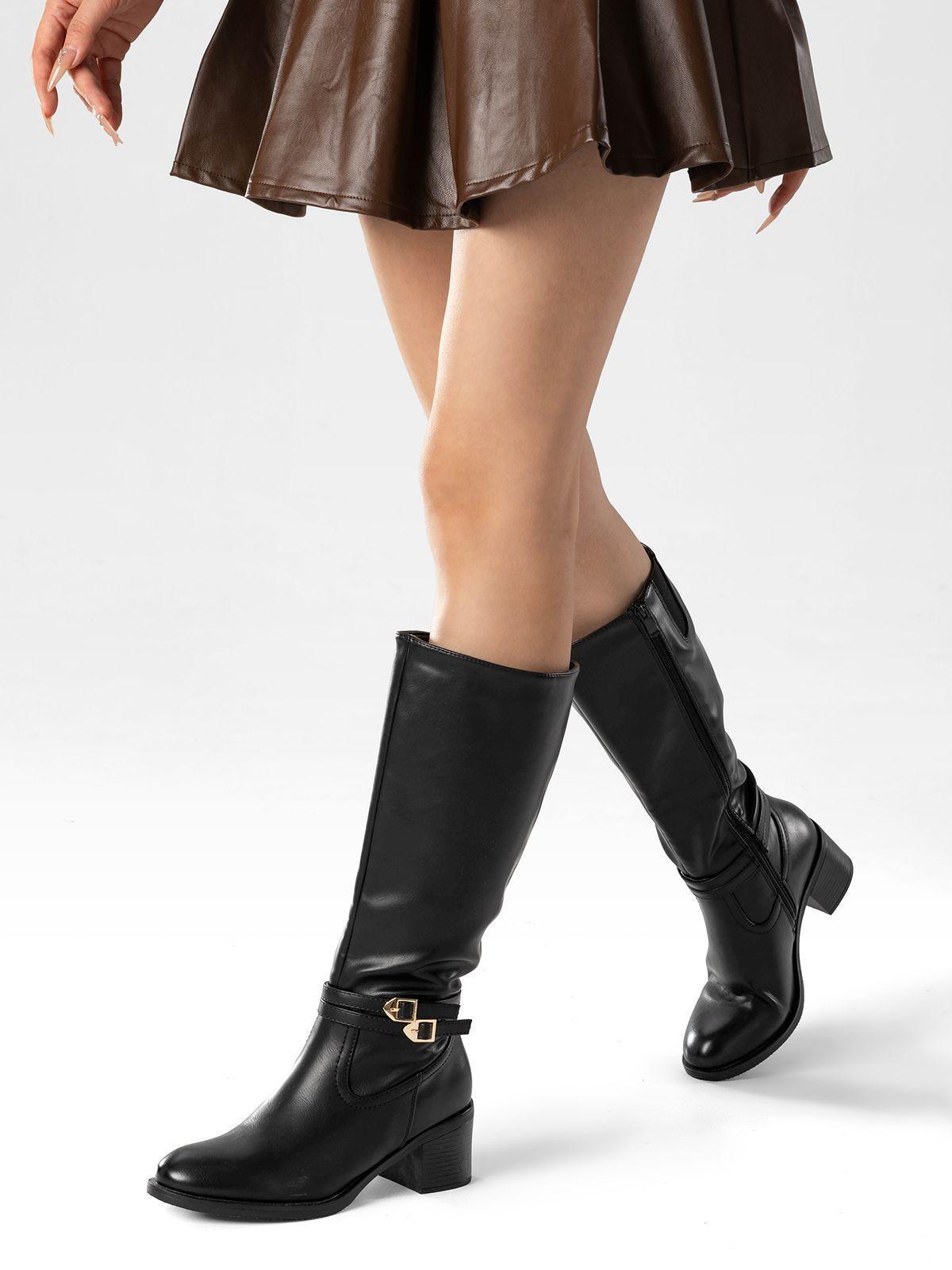 Bota Negro Casual Mujer Weide CZY582-2