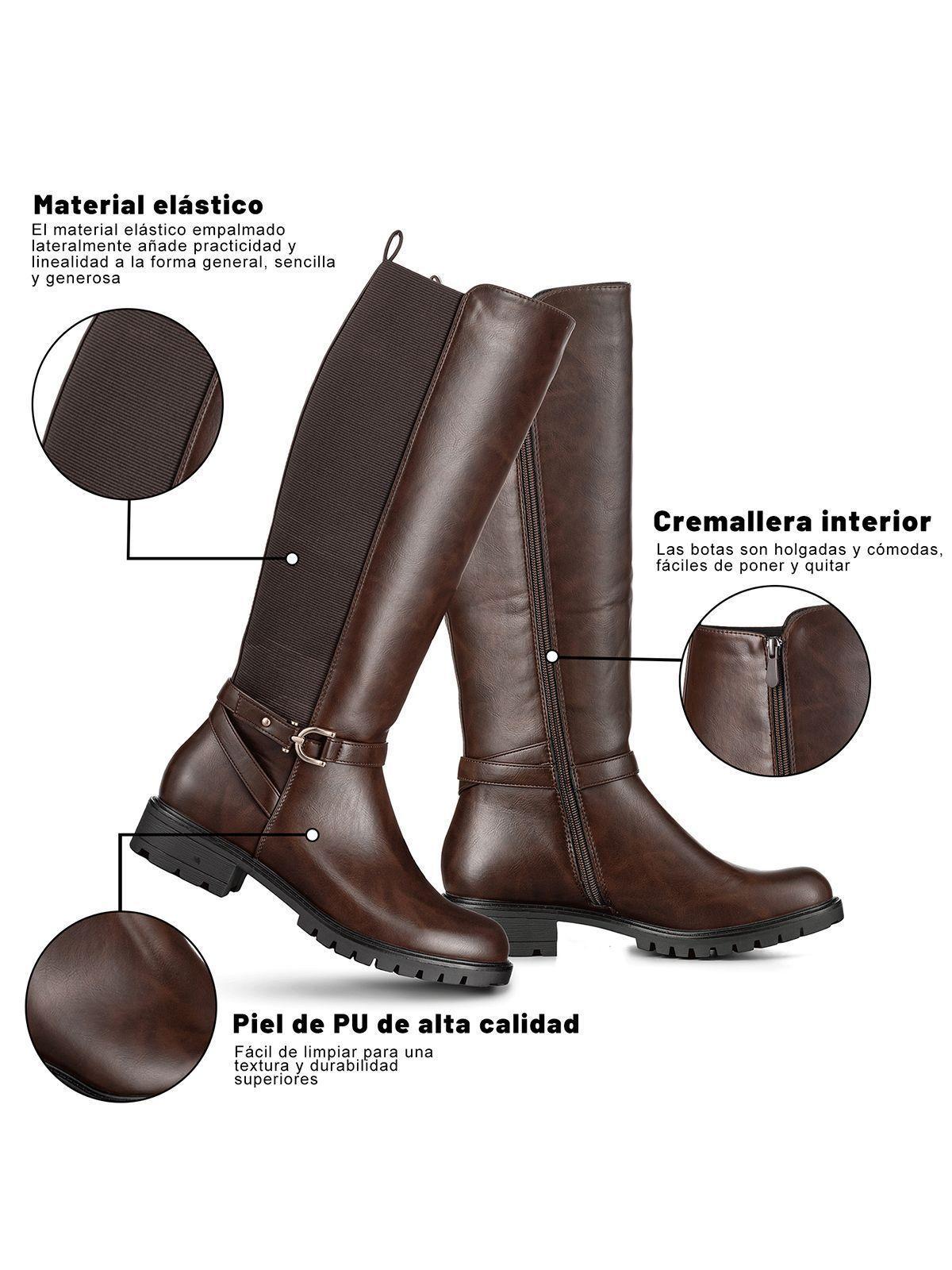 Bota Casual Mujer Vintage Moda Eco Cuero Comodo Weide QBM13-7