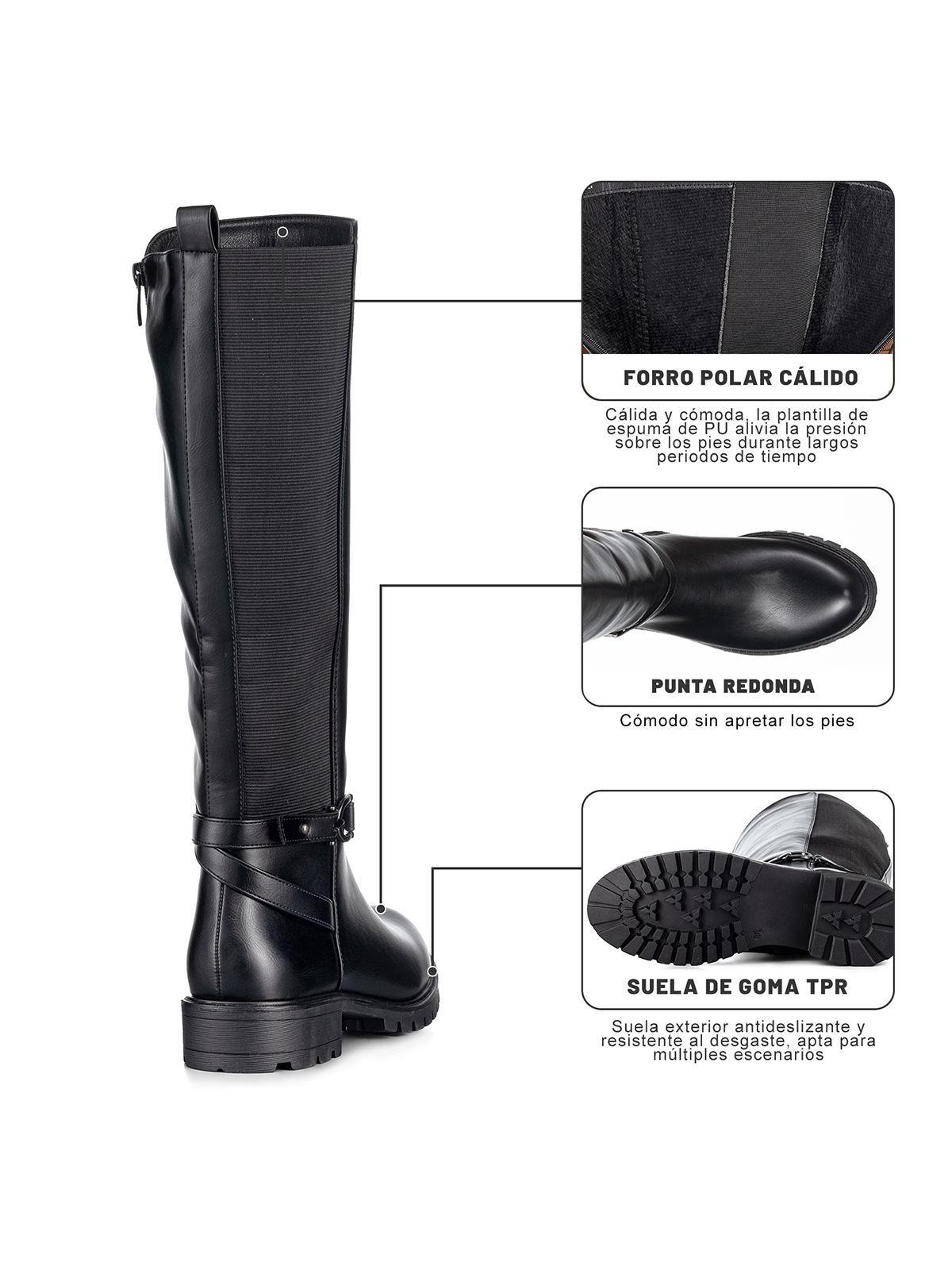 Bota Casual Mujer Vintage Moda Eco Cuero Comodo Weide QBM13-8