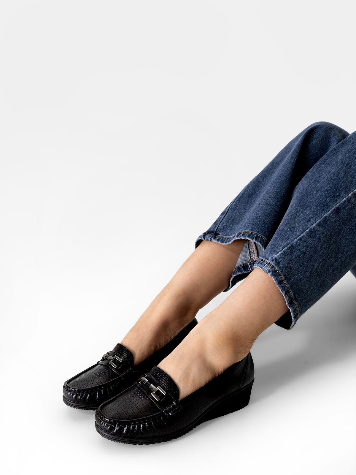 Mocasin Tacon Cuña Clásico Cómodo Casual Mujer Weide JS80-2