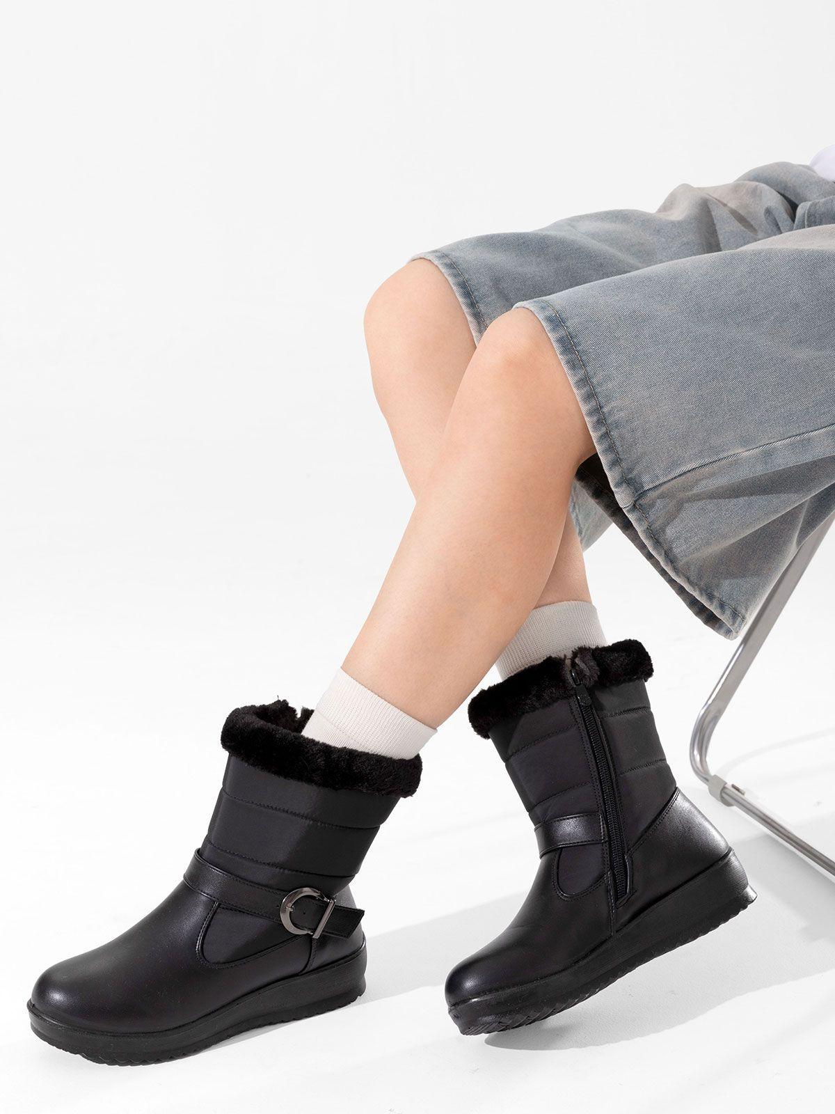 Botin Negro Casual Mujer Weide TFA190-1