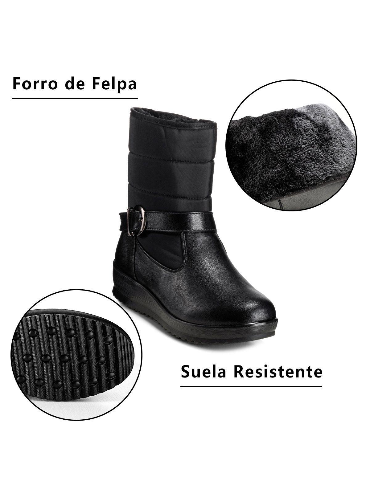 Botin Negro Casual Mujer Weide TFA190-7