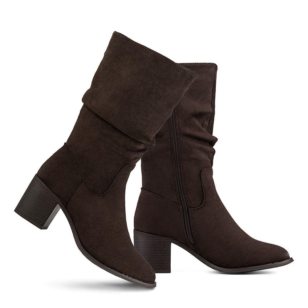 Bota Taco Mujer Outdoor PU Textil Weide HX532-4