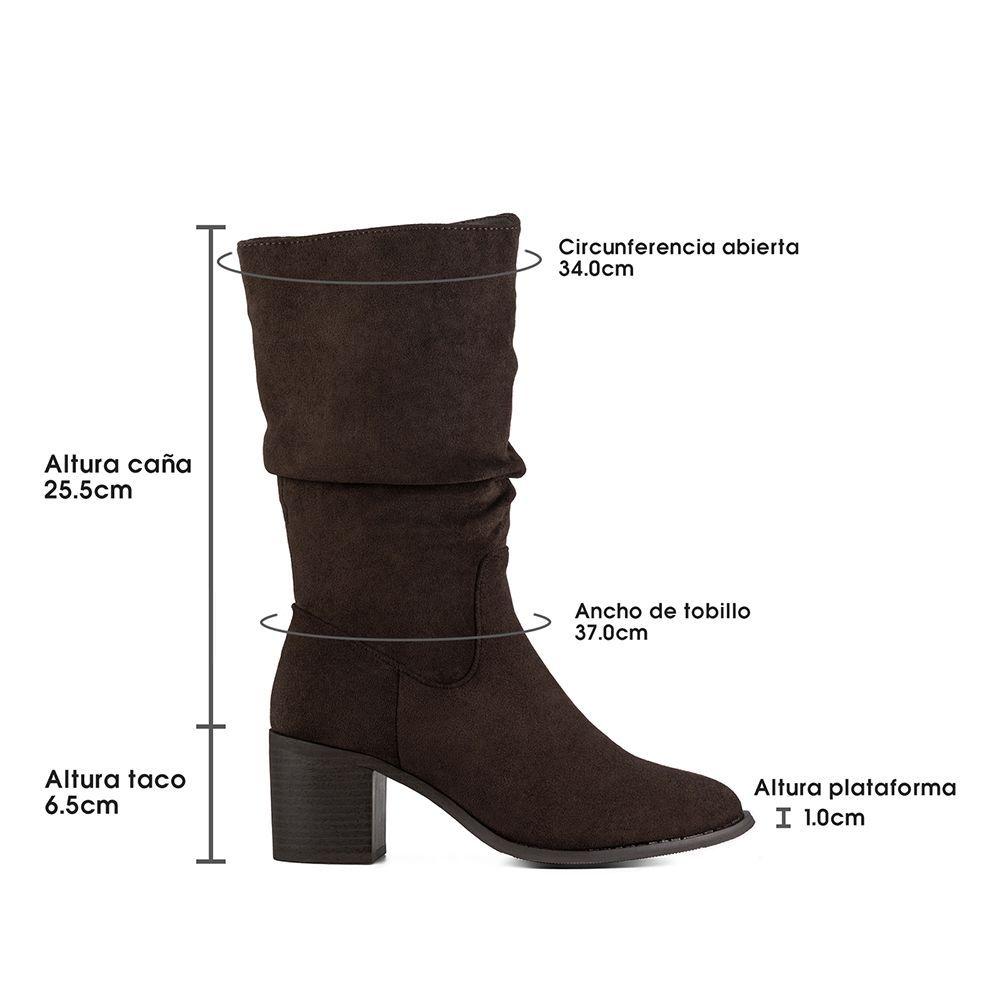 Bota Taco Mujer Outdoor PU Textil Weide HX532-6