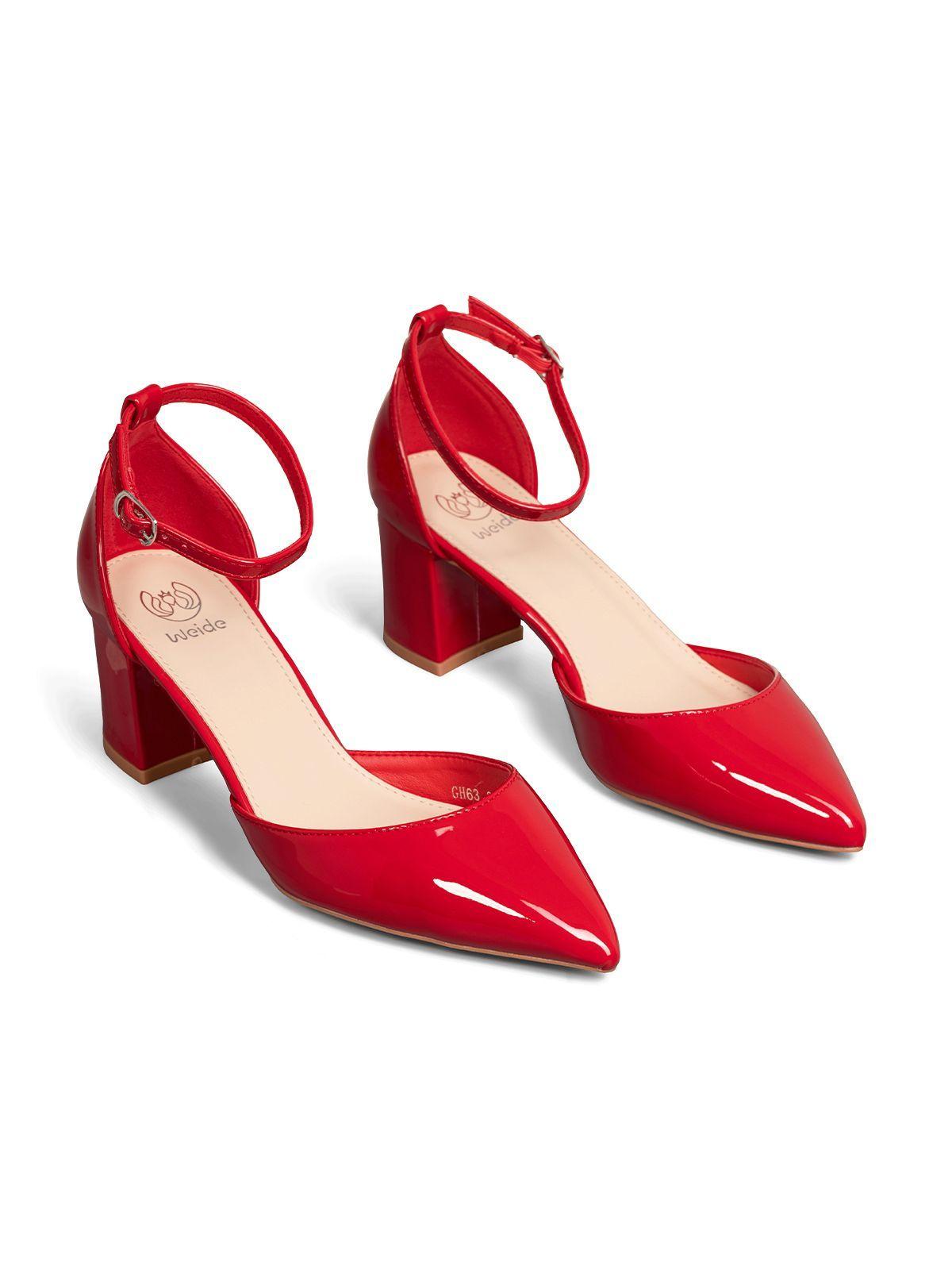 Zapato Taco Alto Burdeo Fiesta Mujer Weide GH63-2